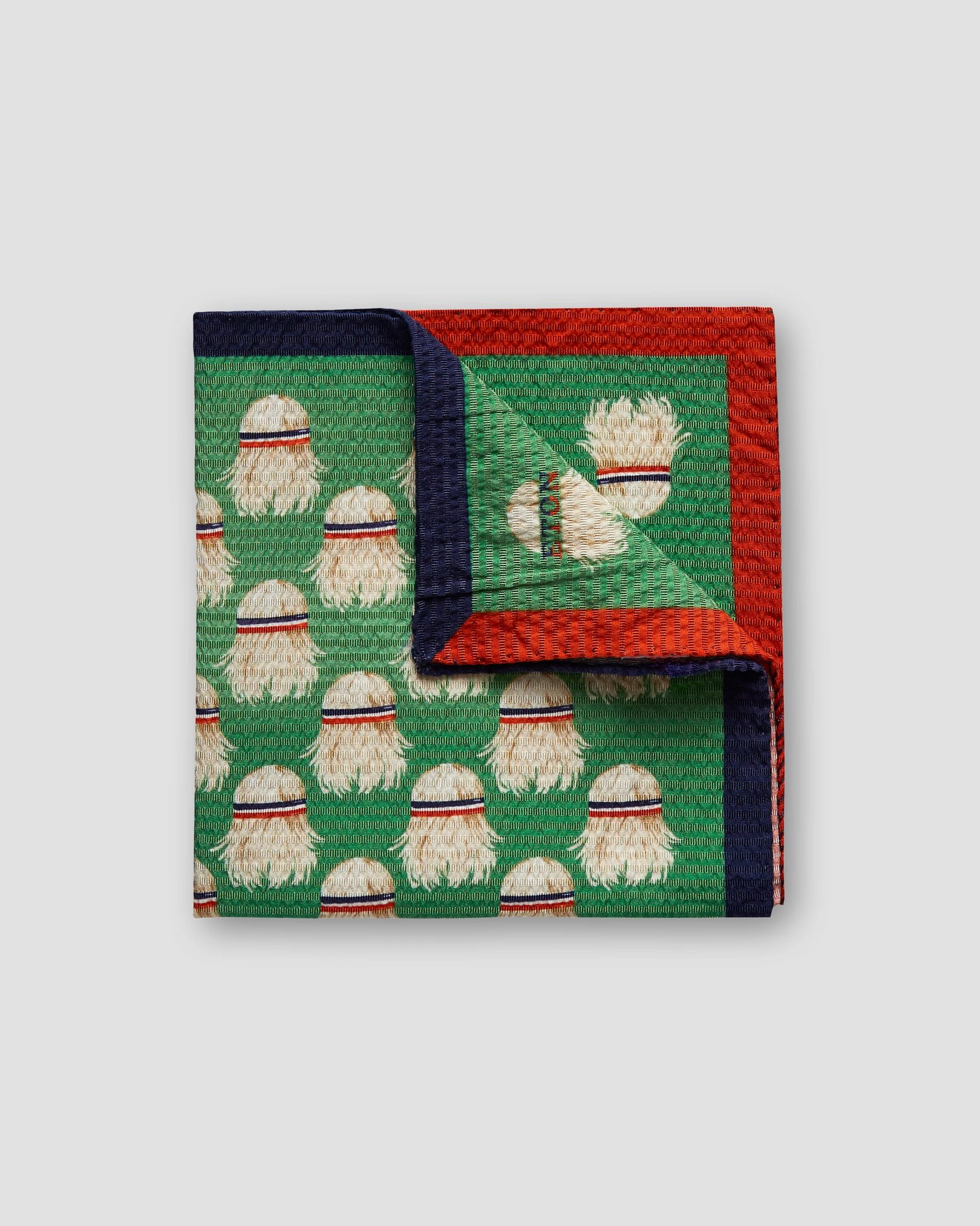 Eton - Green Swedish Tennis Player Print Pocket Square