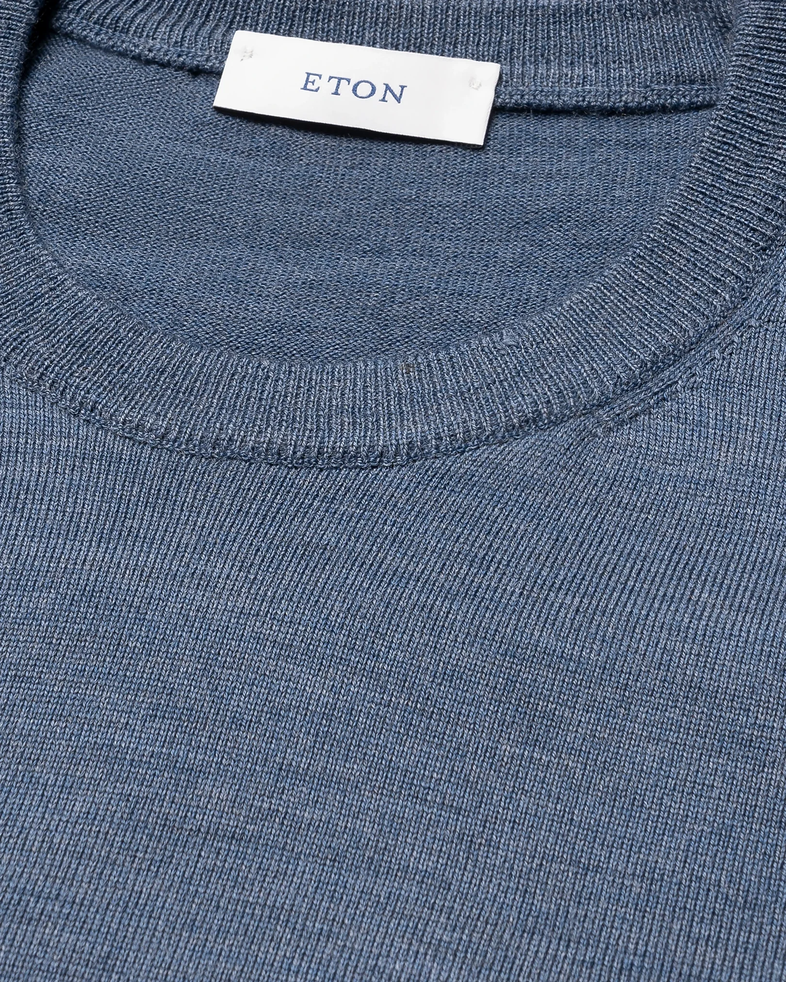 Eton - light blue merino knit crewneck