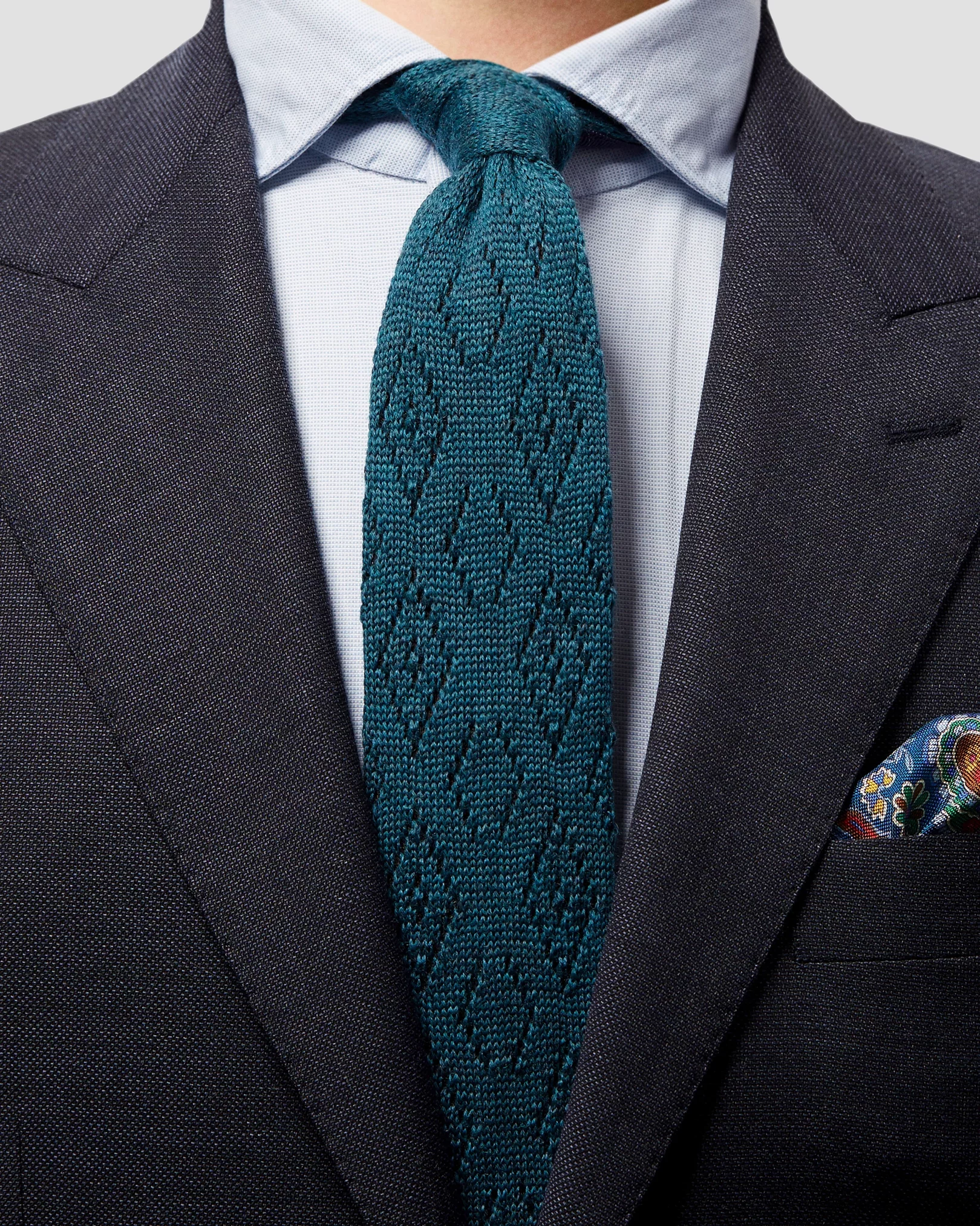Eton - dark green knitted tie