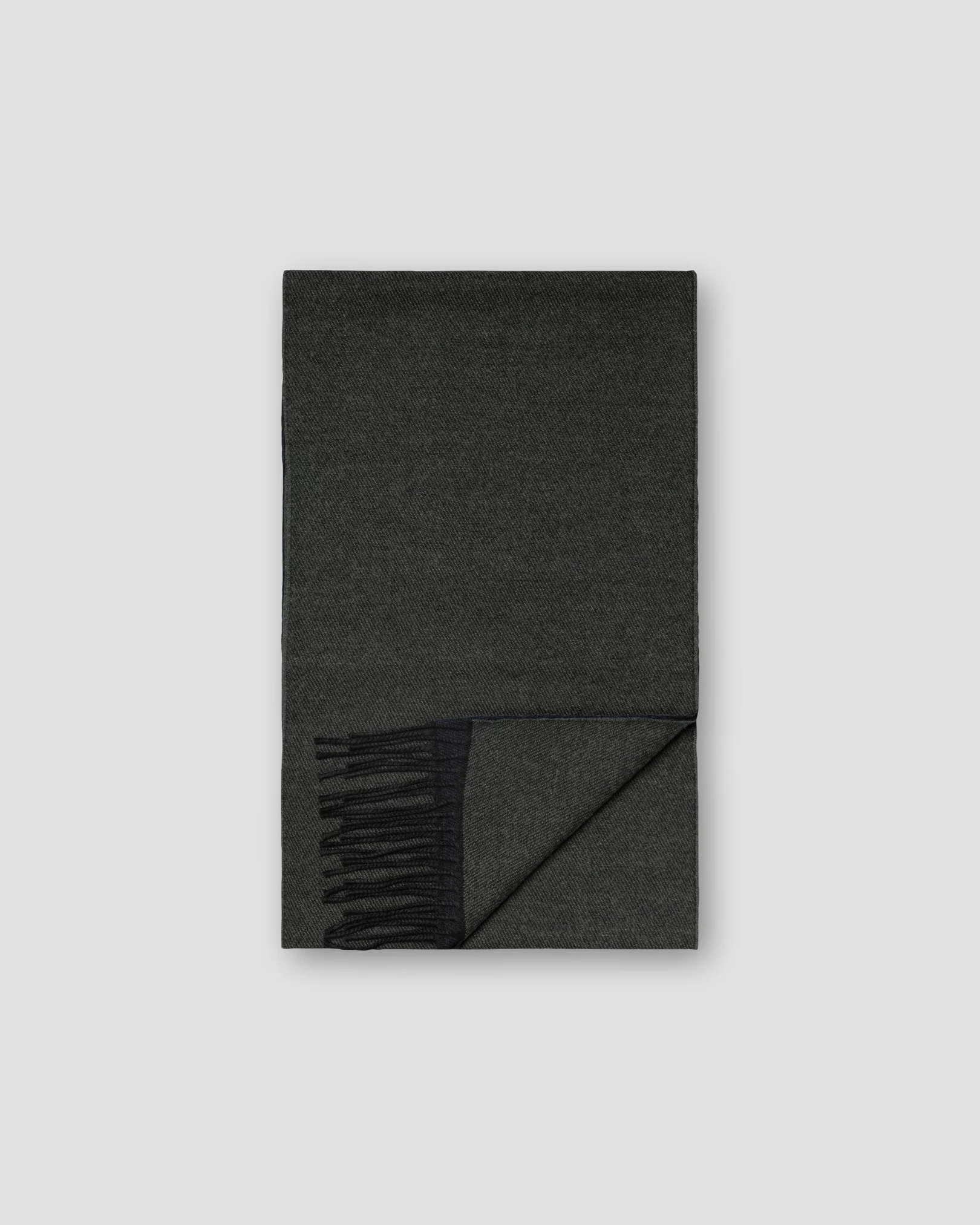 Eton - dark green two sided wool scarf