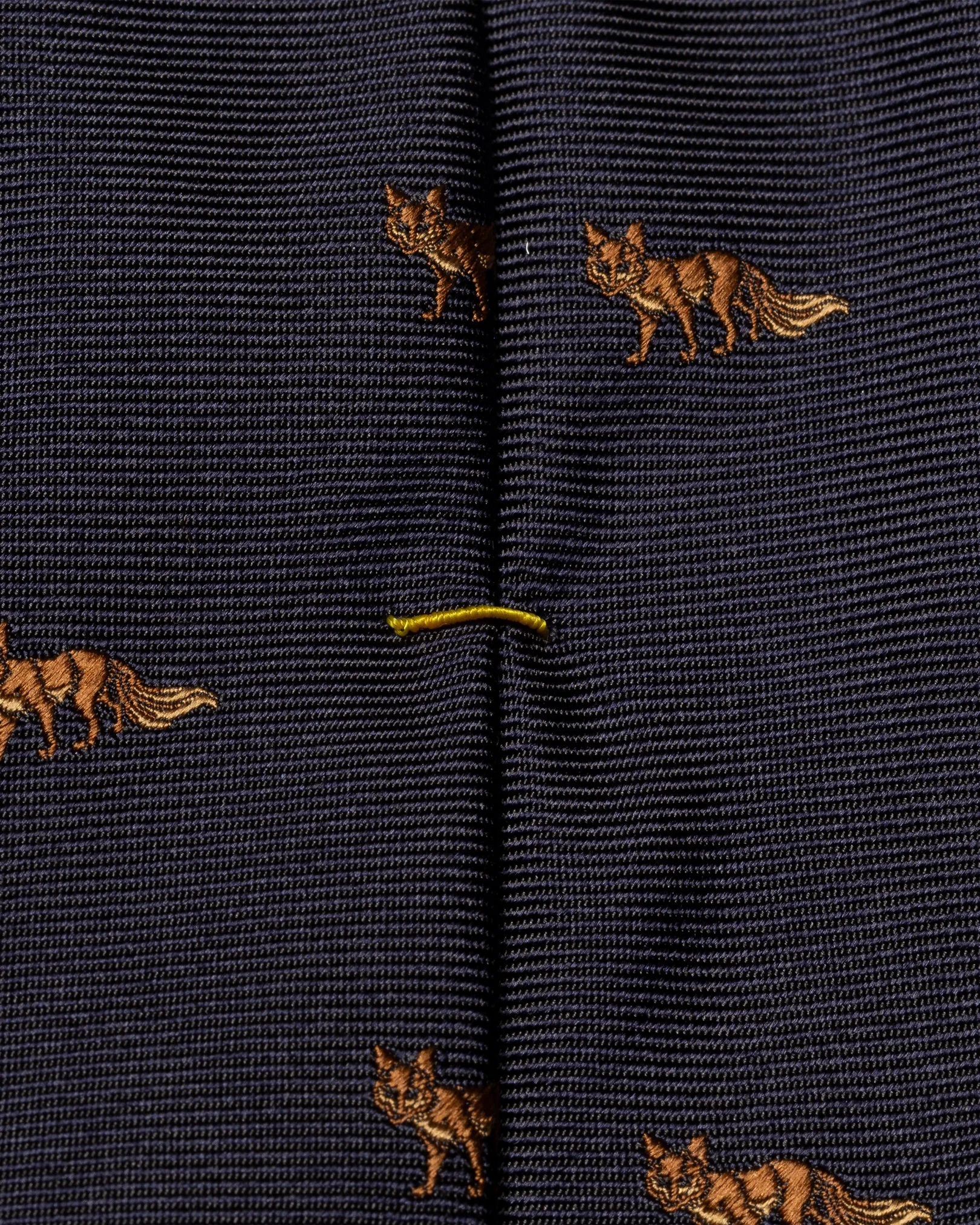 Dark Blue Fox Silk Tie - Eton