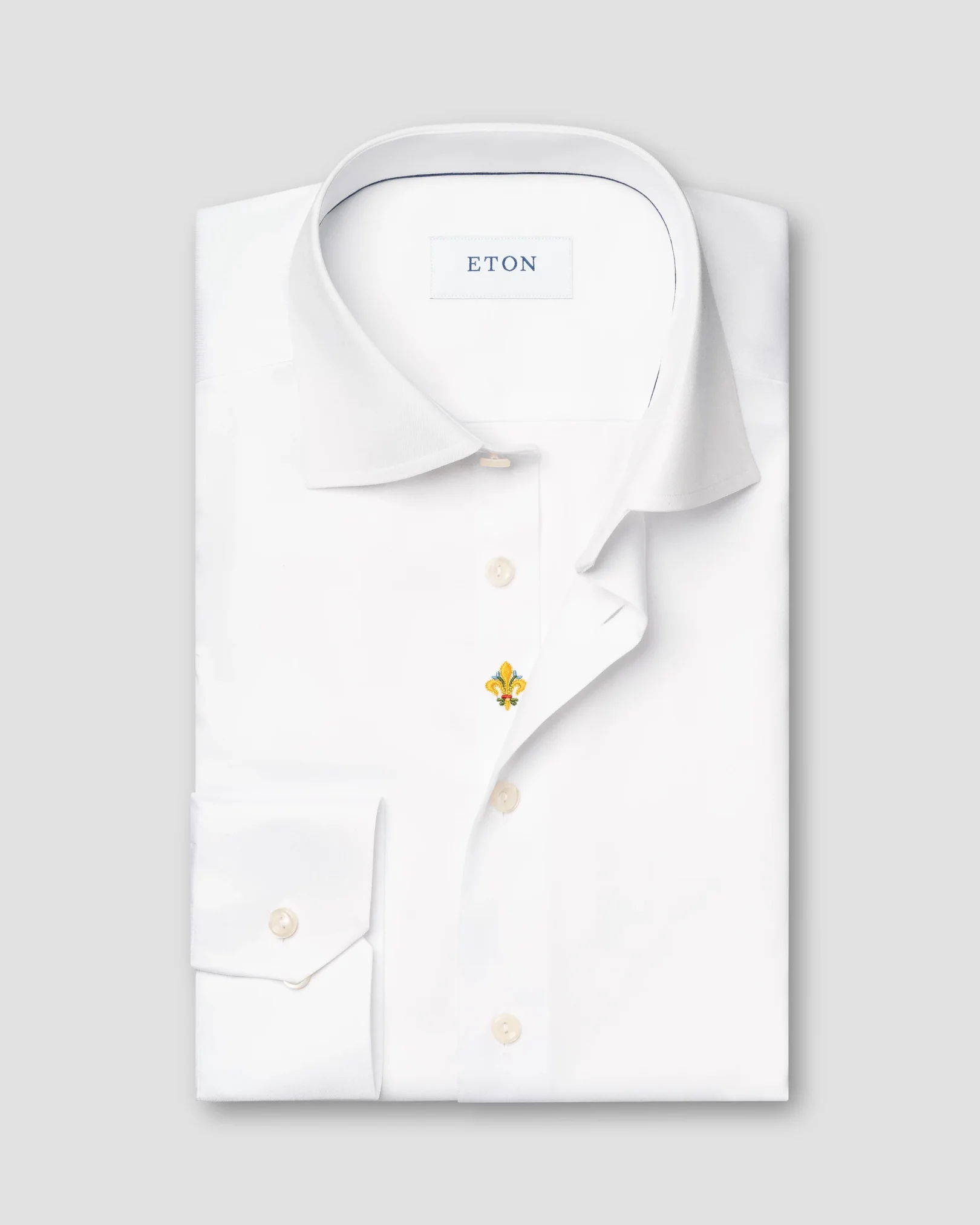 Eton - Embroidery Solid Signature Twill Shirt