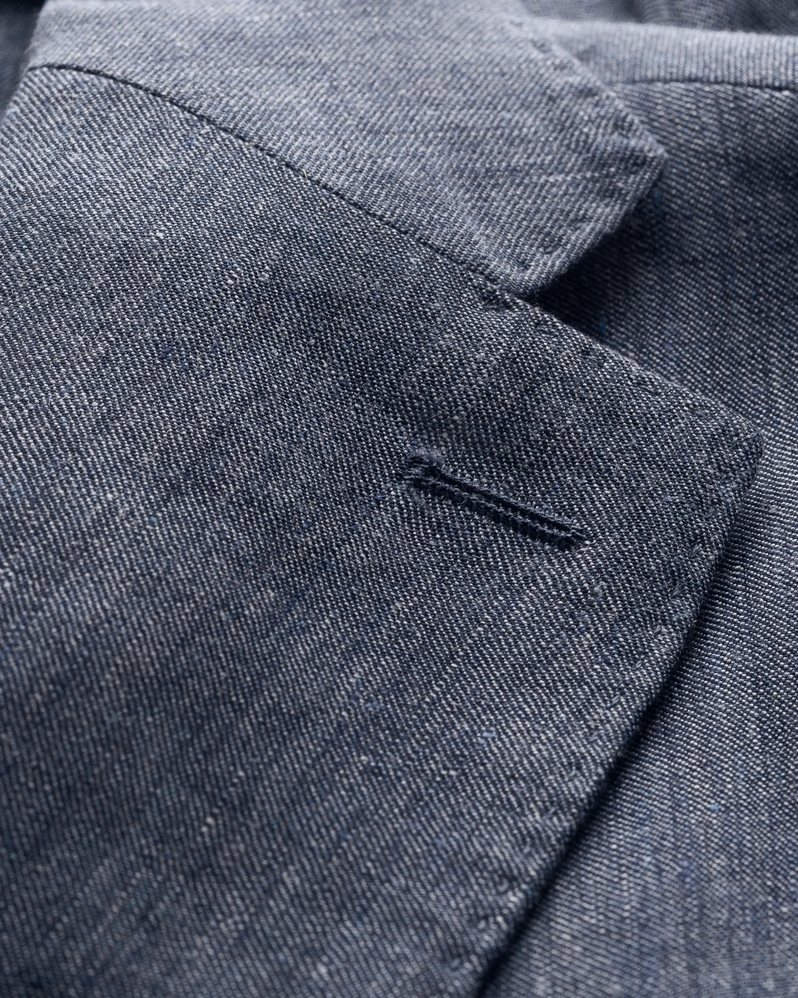 Eton - mid blue linen wool soft jacket