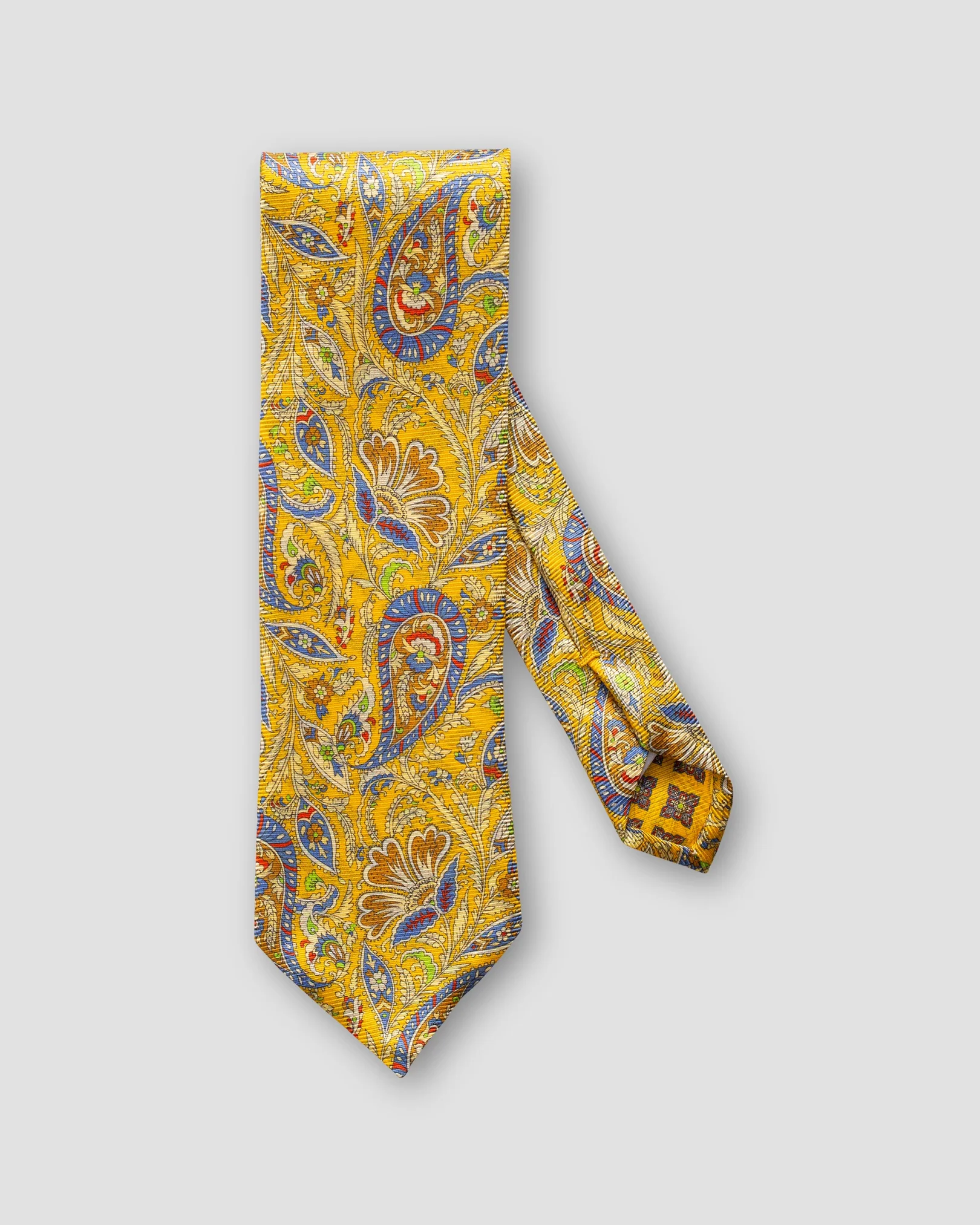 Eton - yellow flower paisley tie