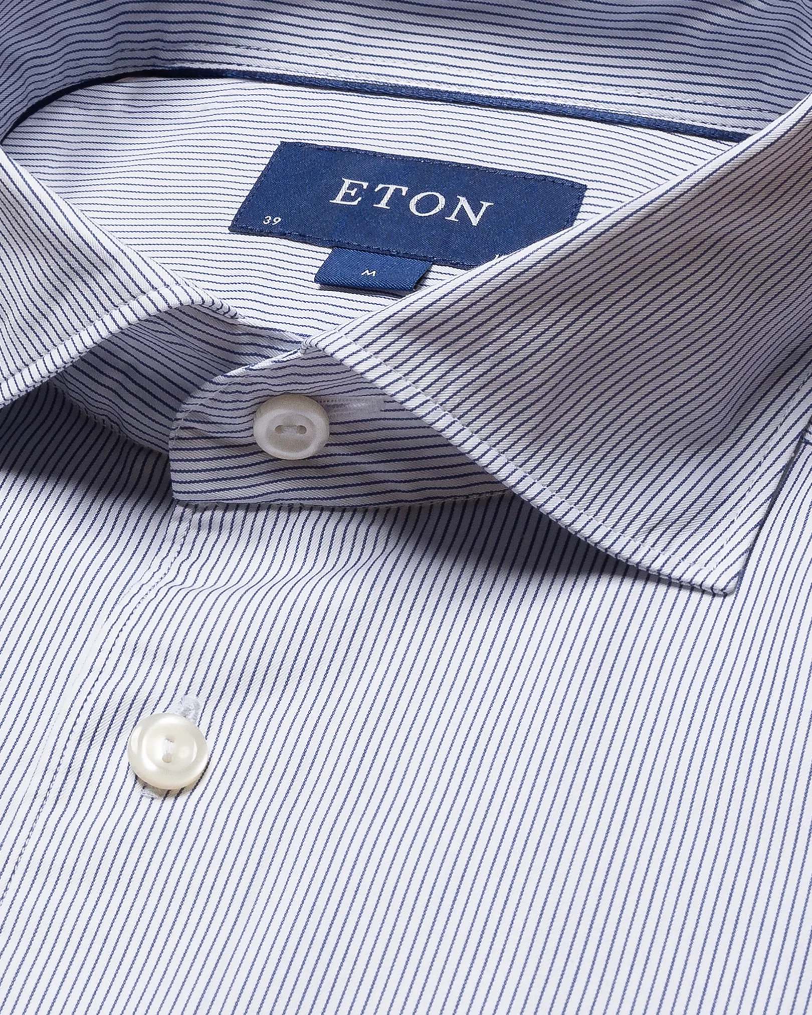 Mid Blue Striped Cotton & Tencel™ Lyocell Shirt