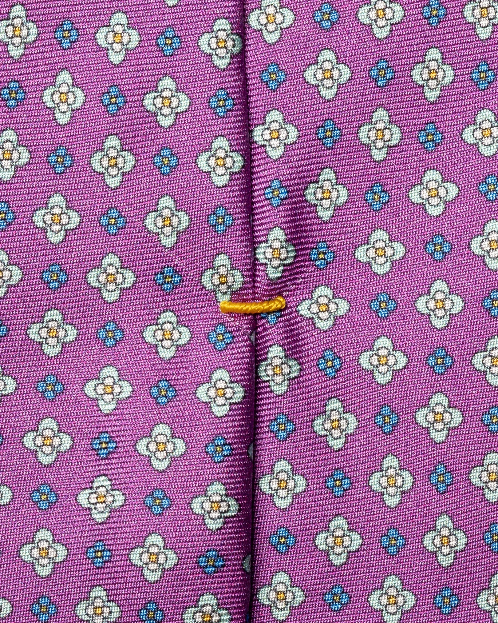 Eton - mid purple floral print silk tie