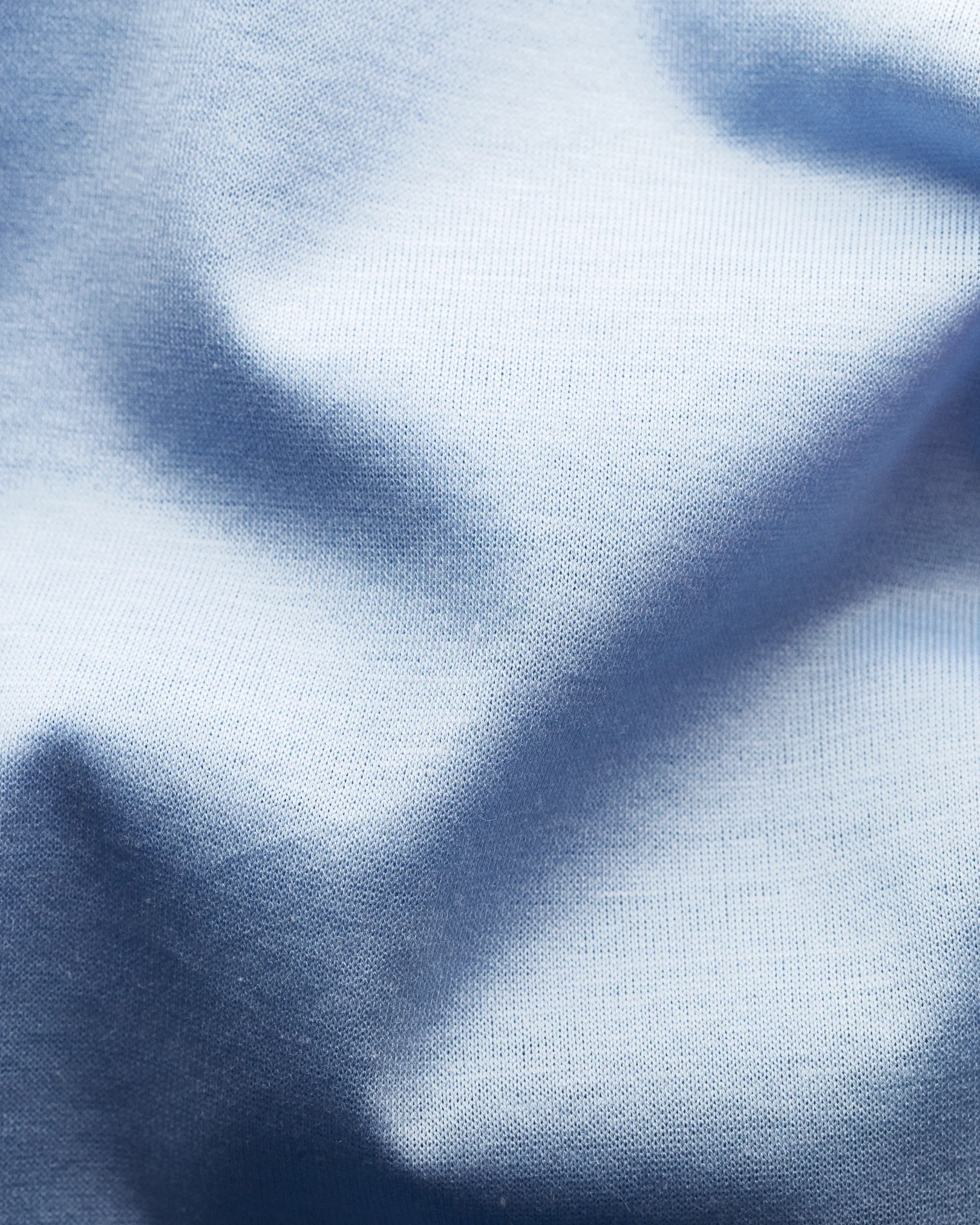 Eton - light blue jersey shirt wide spread jersey single rounded slim