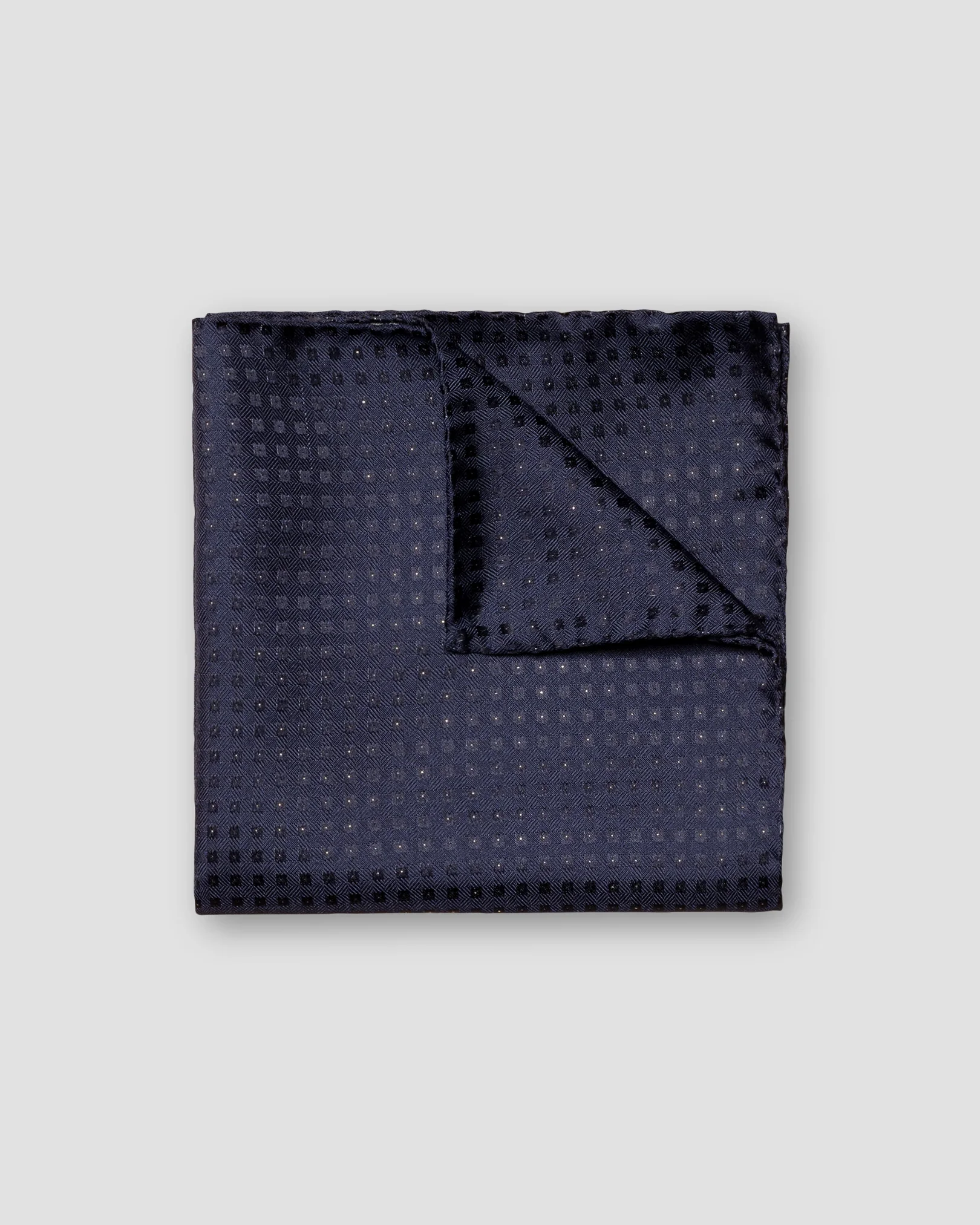 Eton - navy blue heeringbone pocket square