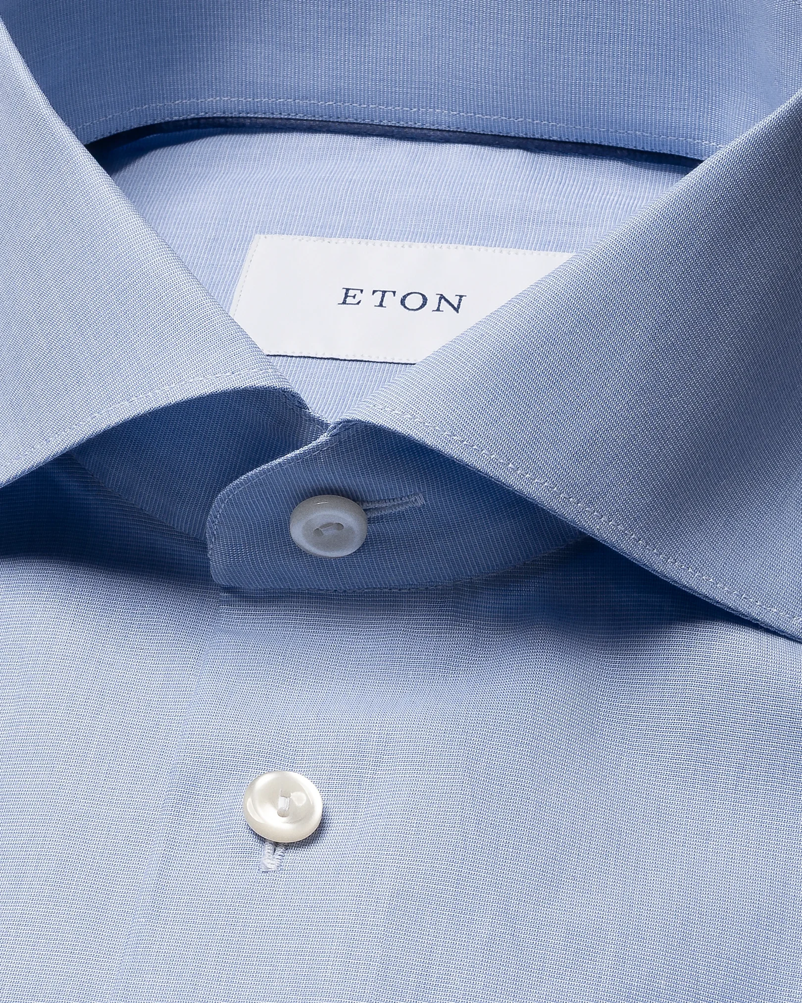 Eton - mid blue end on end breeze poplin shirt