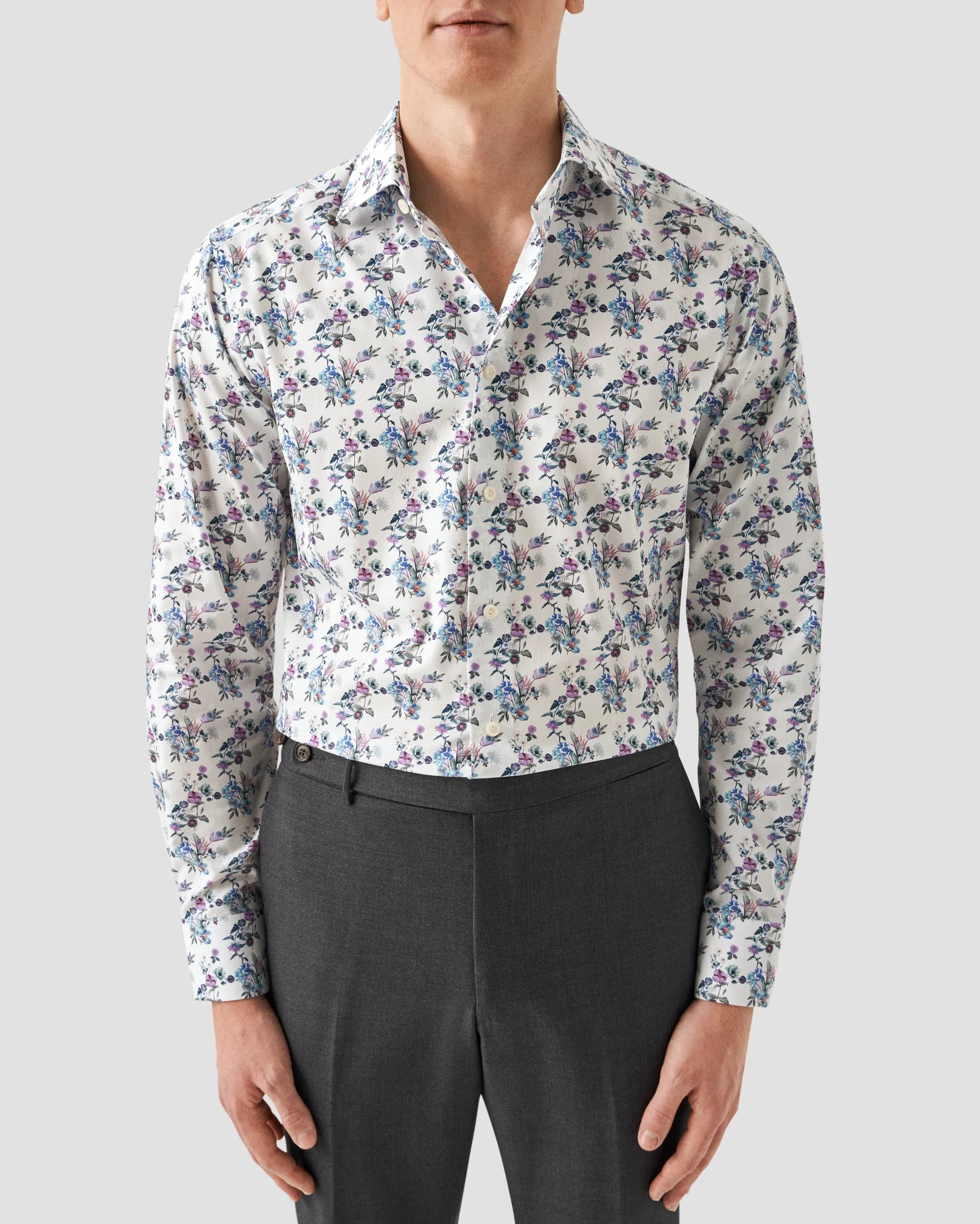 Eton - light blue pennsylvania lively floral print