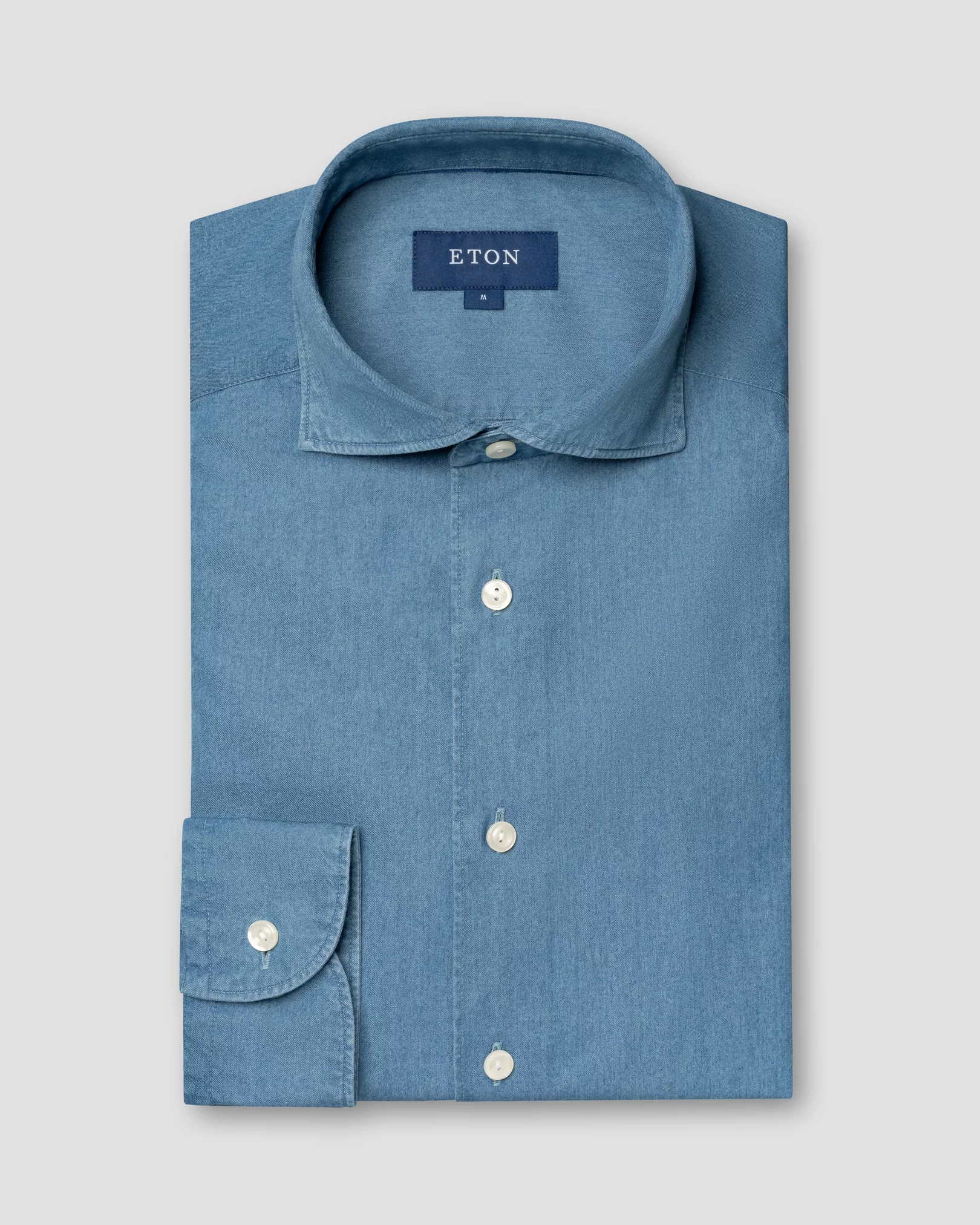 Mid Blue Lightweight Denim Shirt