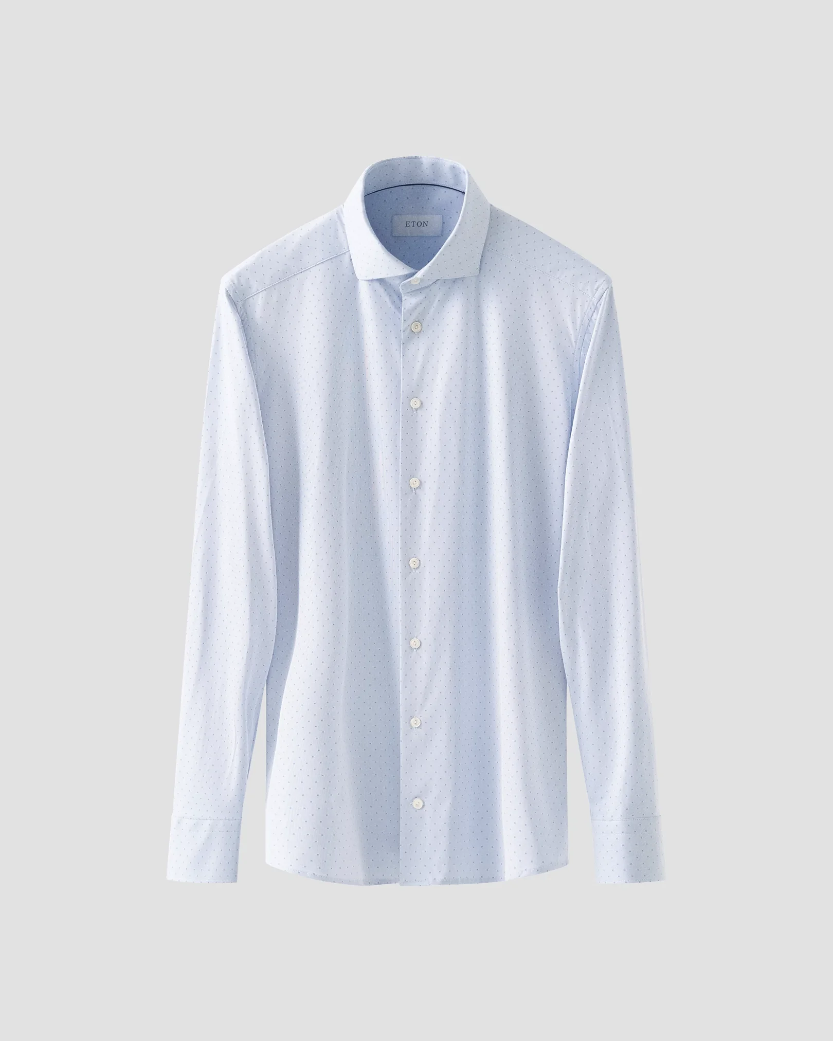 Eton - Light blue Pin-Dot Four-Way Strech Shirt