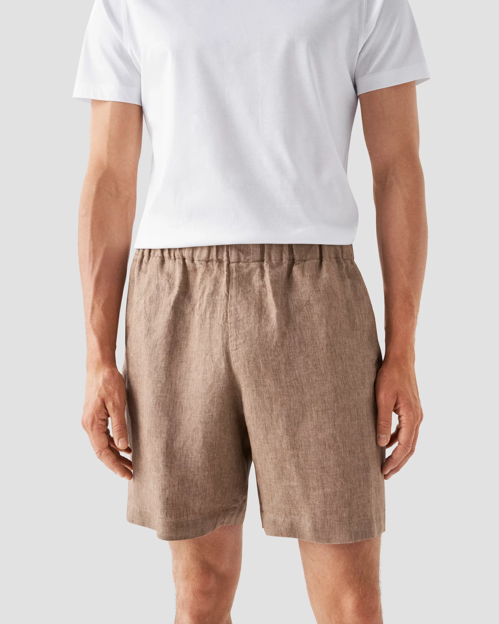 Eton - brown linnen shorts