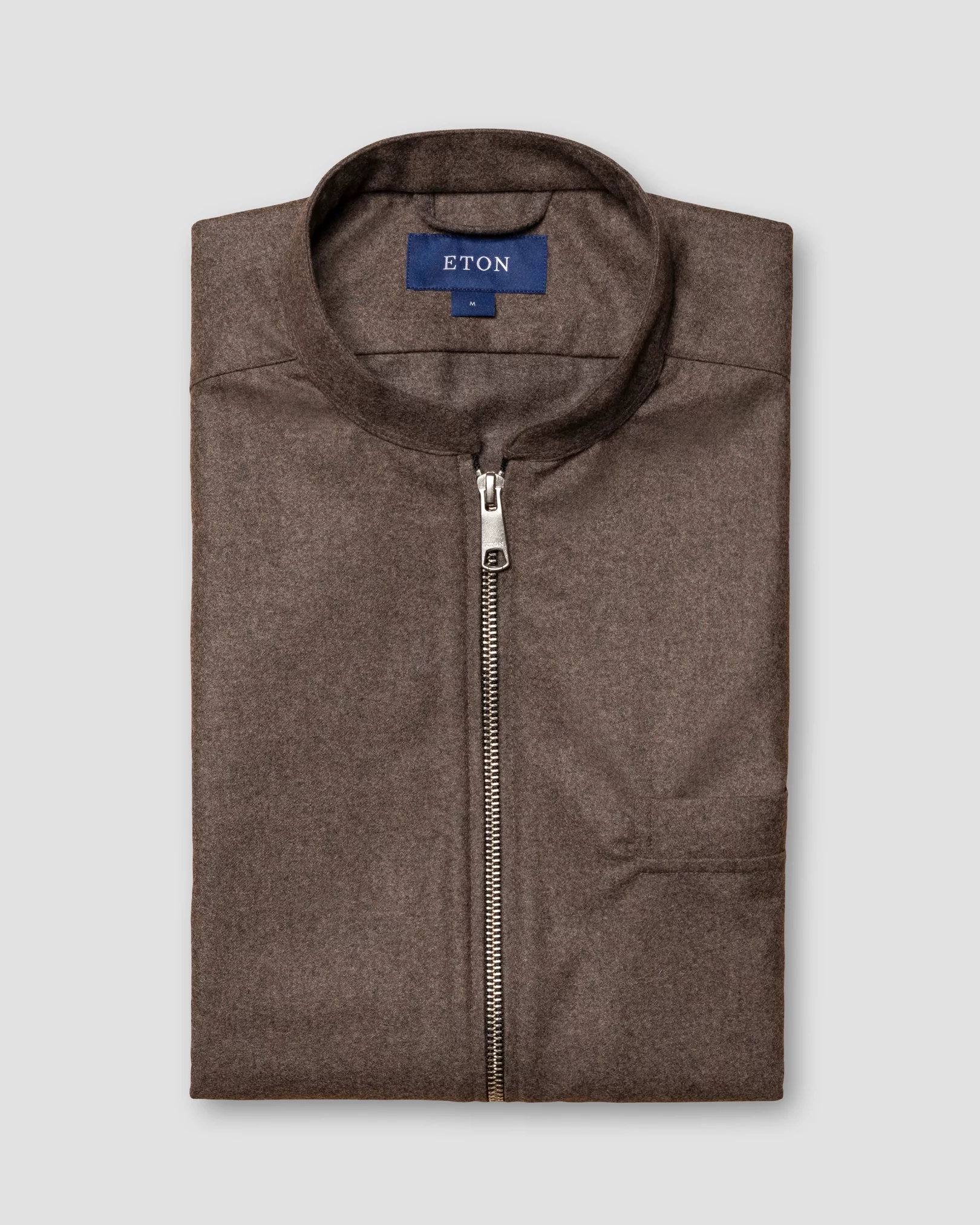 Dark Brown Wool-Cashmere Flannel Vest