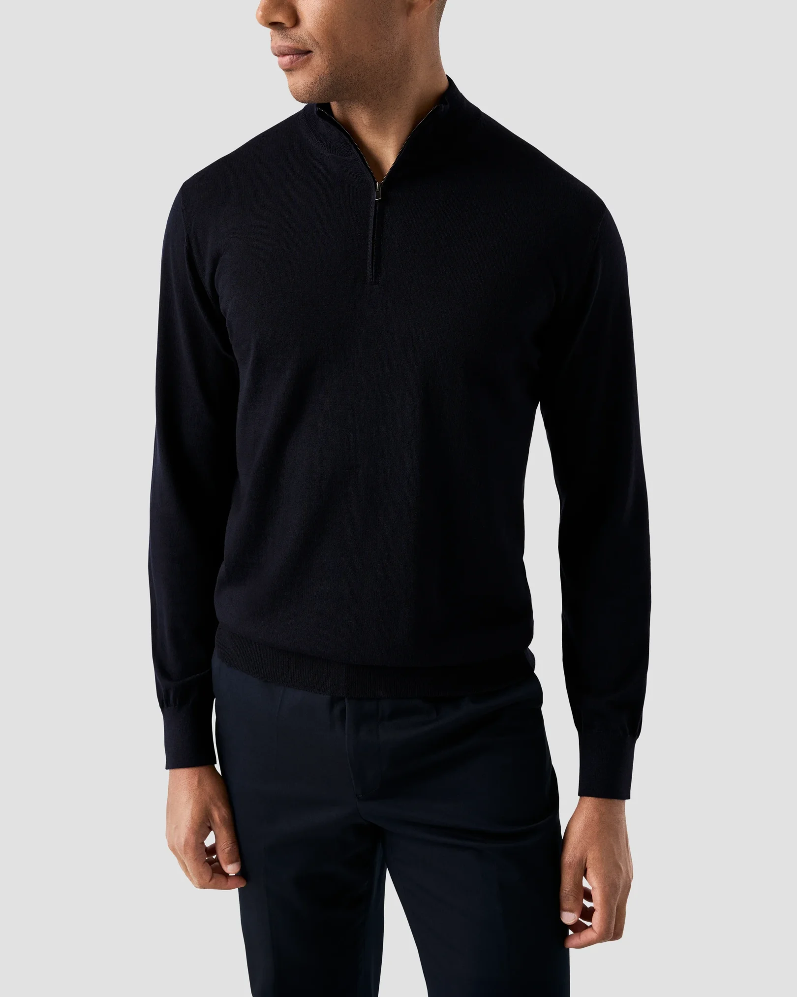 Eton - navy knitted merino