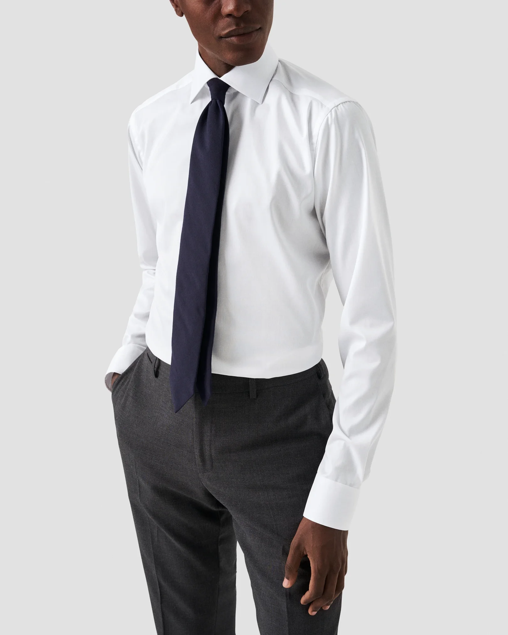 Eton - Chemise blanche en twill signature – XLS