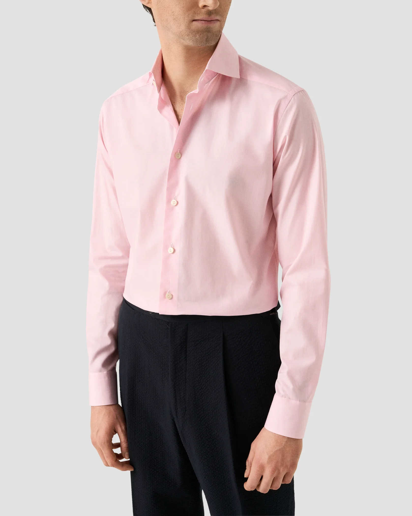 Eton - pink end on end breeze poplin shirt
