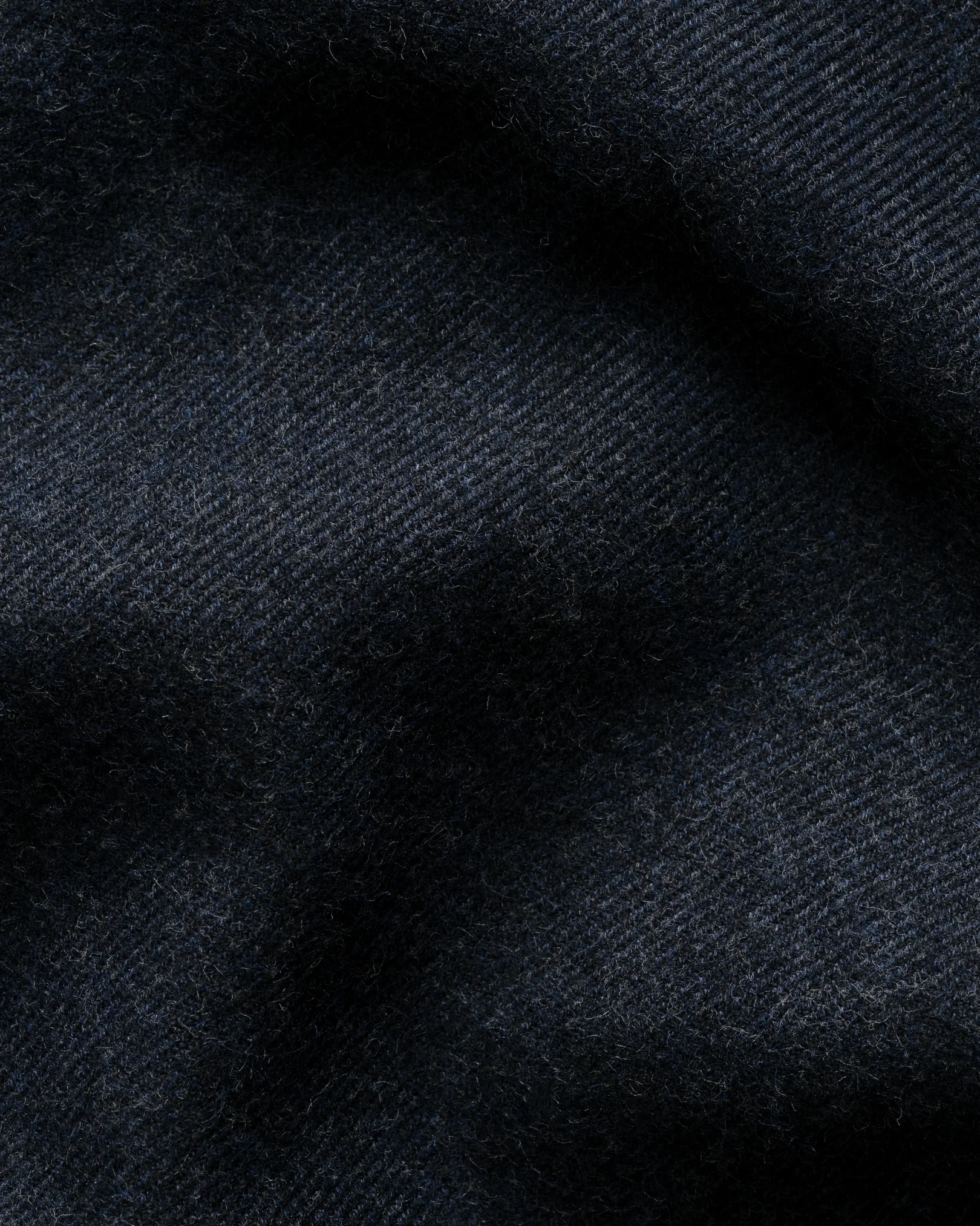 Eton - navy blue solid flannel shirt navy 266