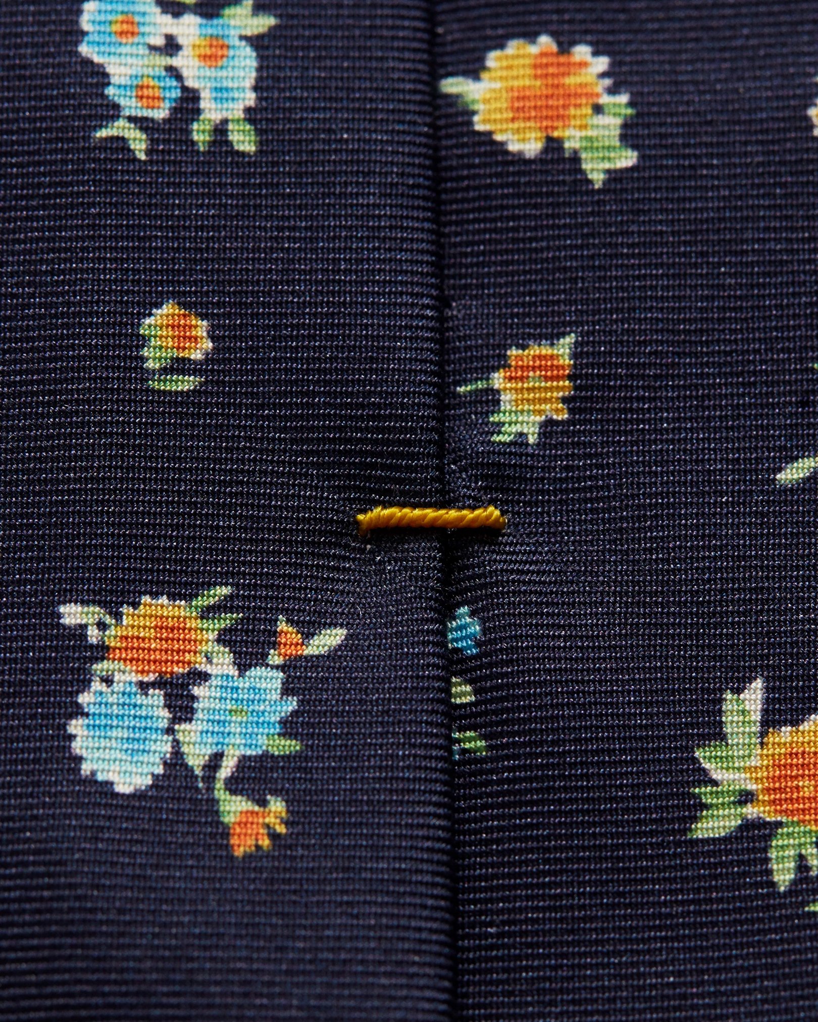 Eton - navy floral tie