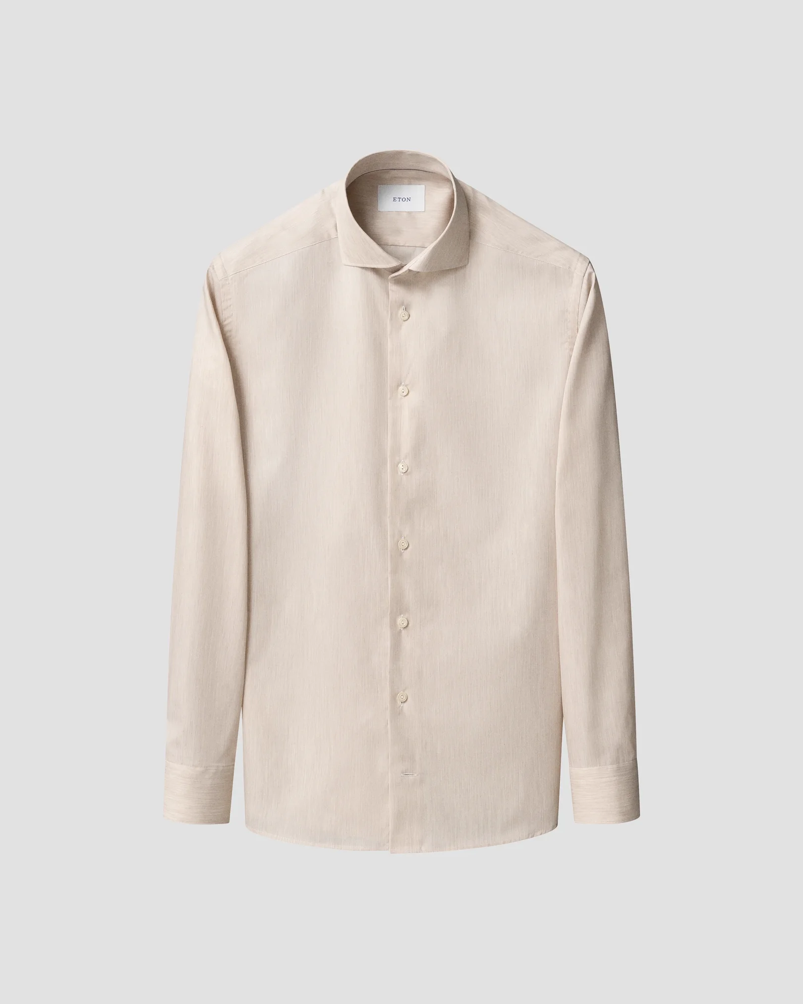 Eton - beige melange fine twill shirt