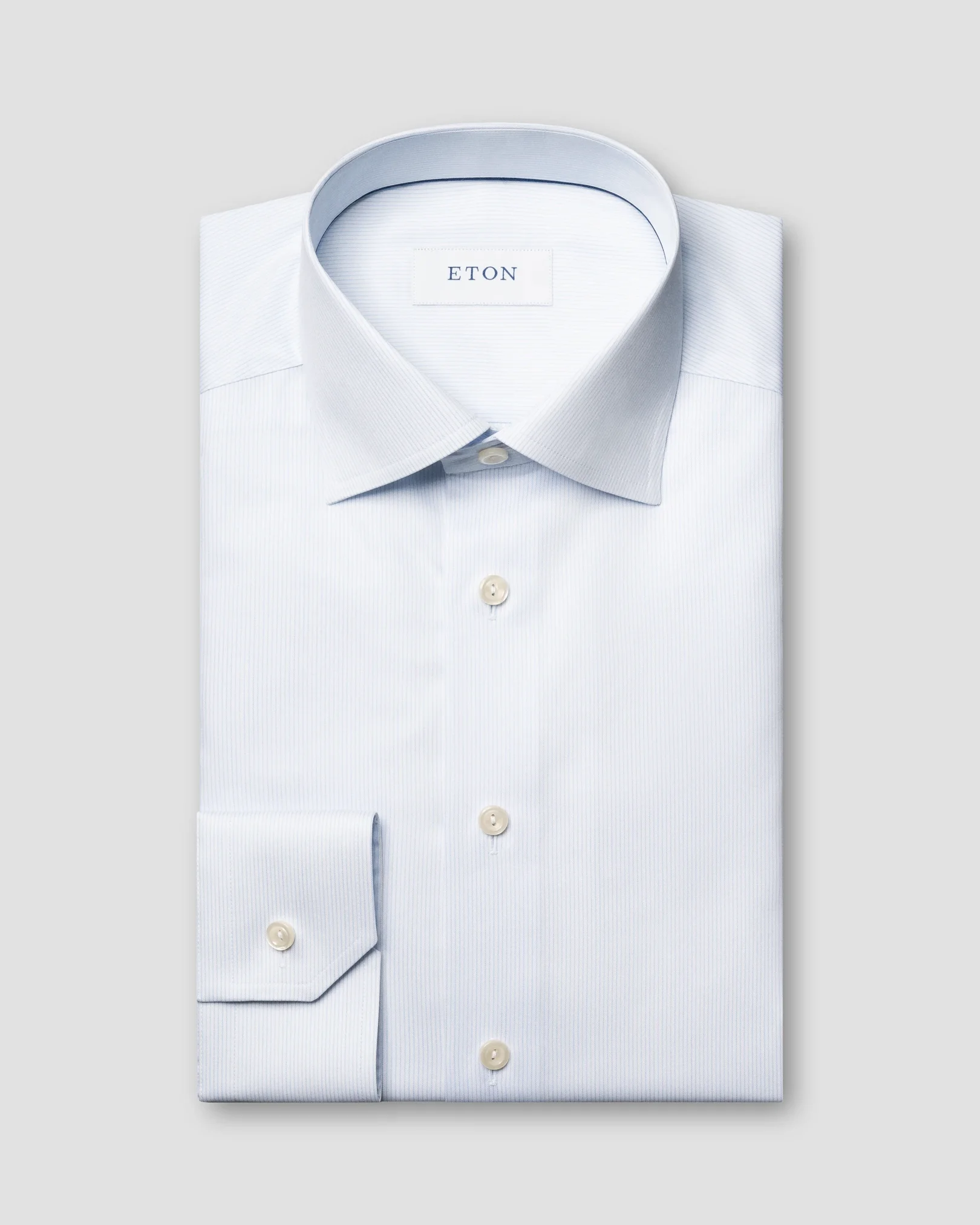 Eton - Chemise en twill à fines rayures