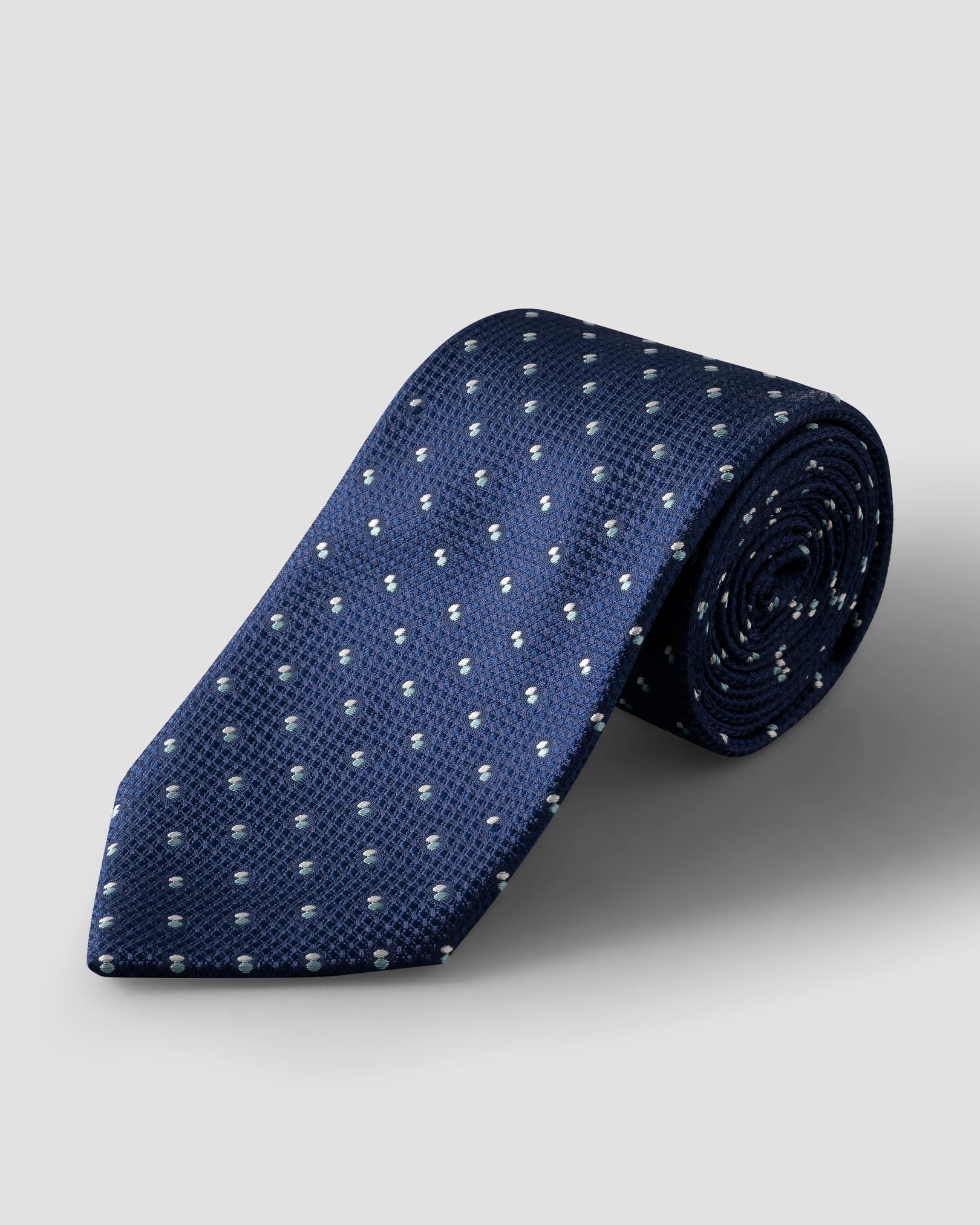 Eton - pin dot silk nay tie