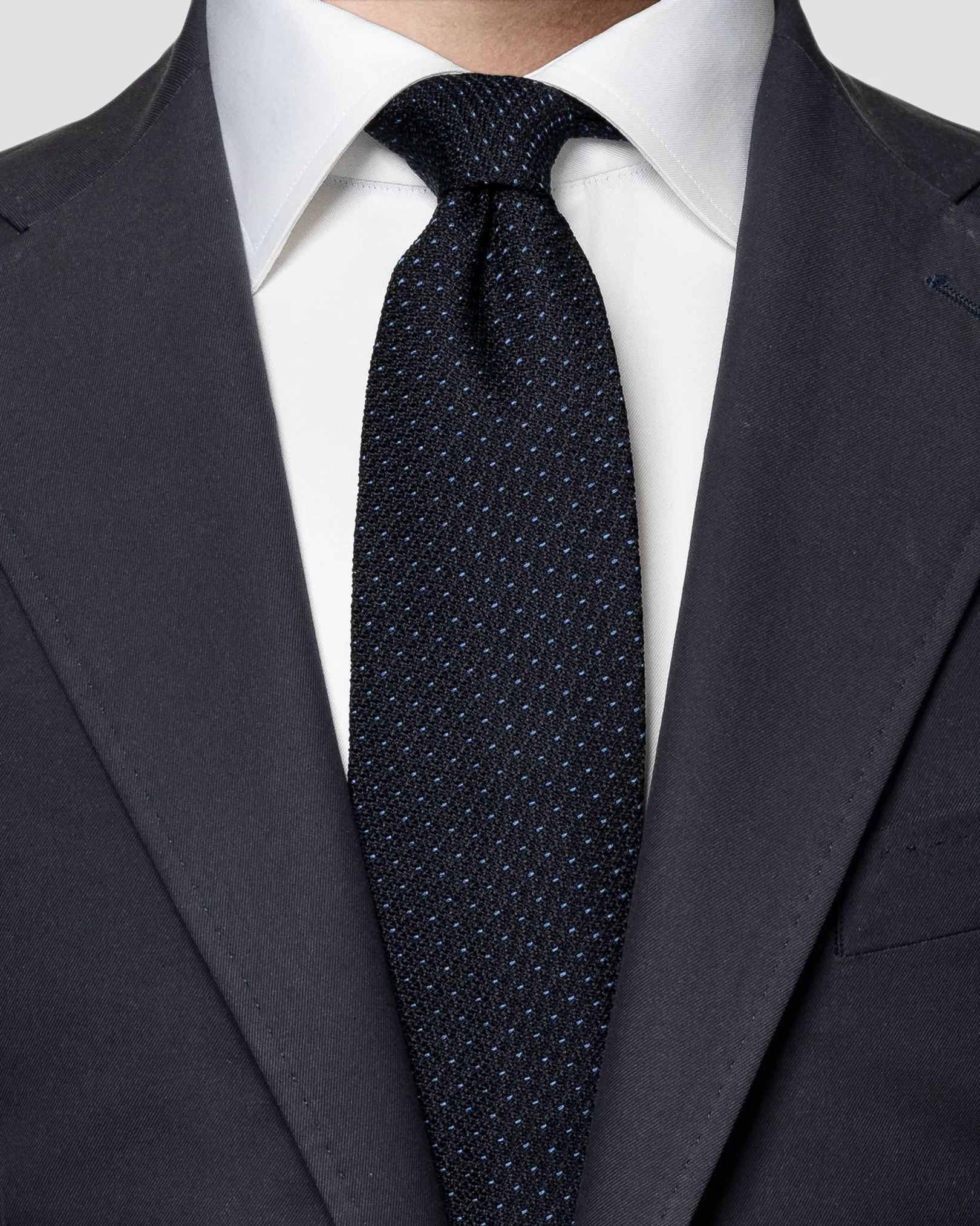 Eton - mid blue grenadine tie