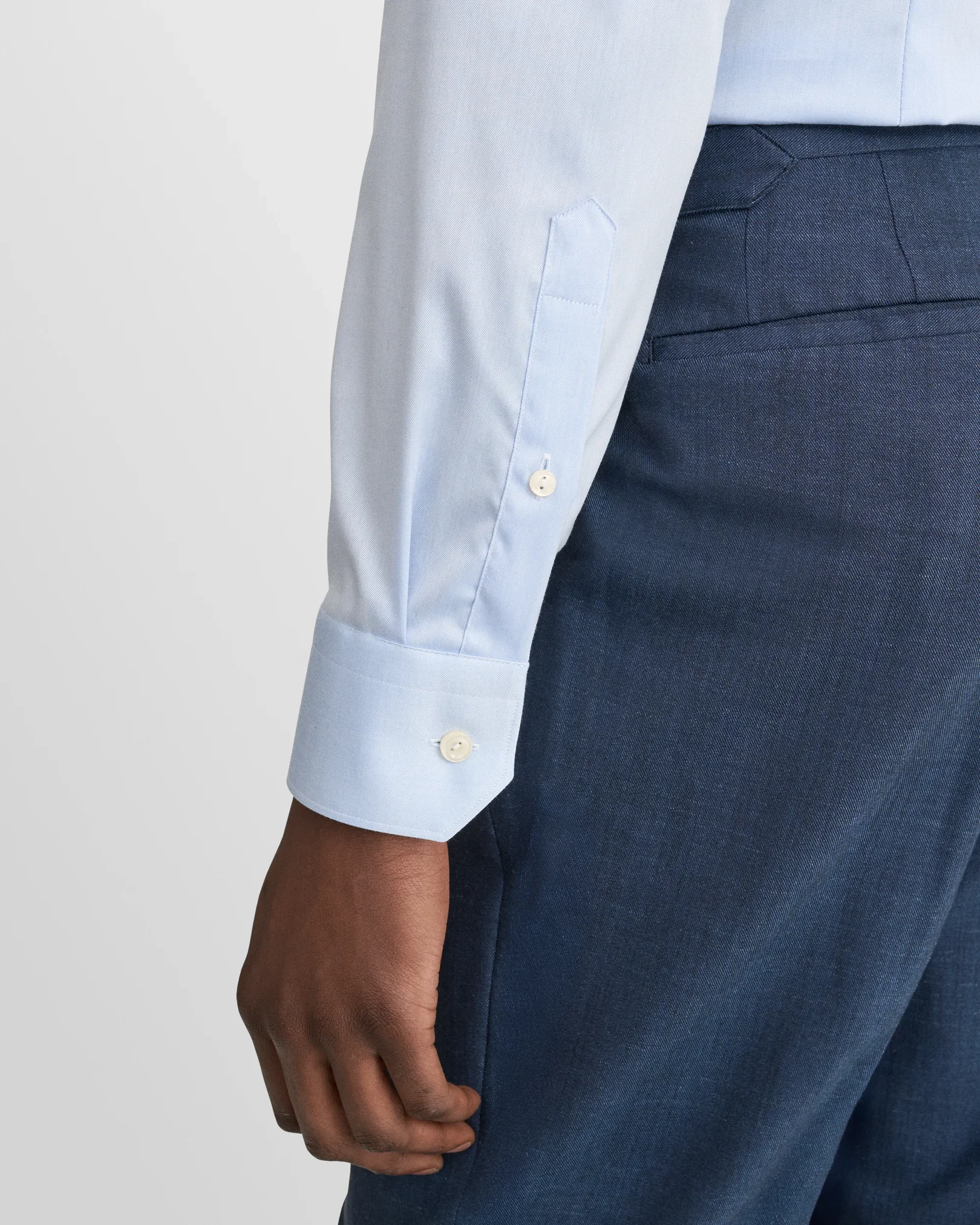 Eton - light blue signature twill shirt pointed