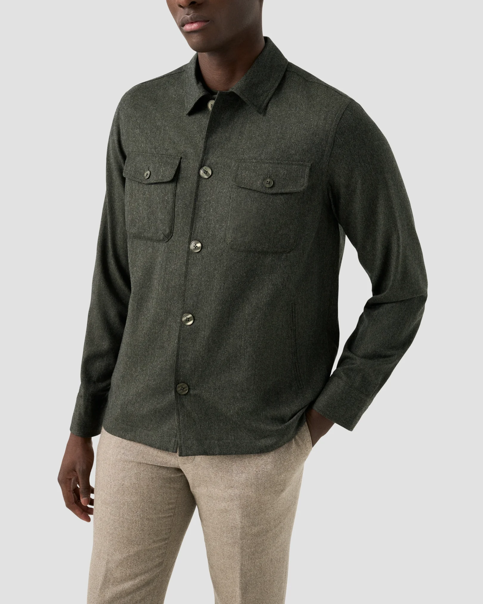 Eton - active wool four pocket overshirt 258