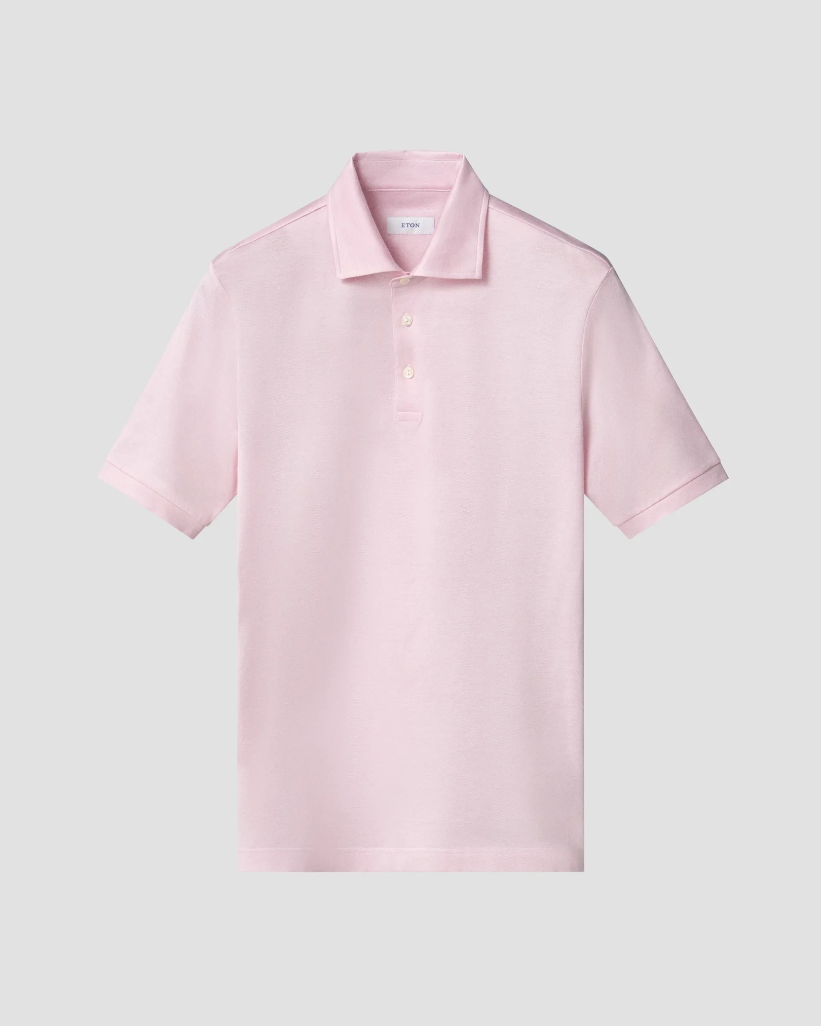 Eton - jacquard filo di scozia polo shirt pink jacquard filo di scozia polo shirt