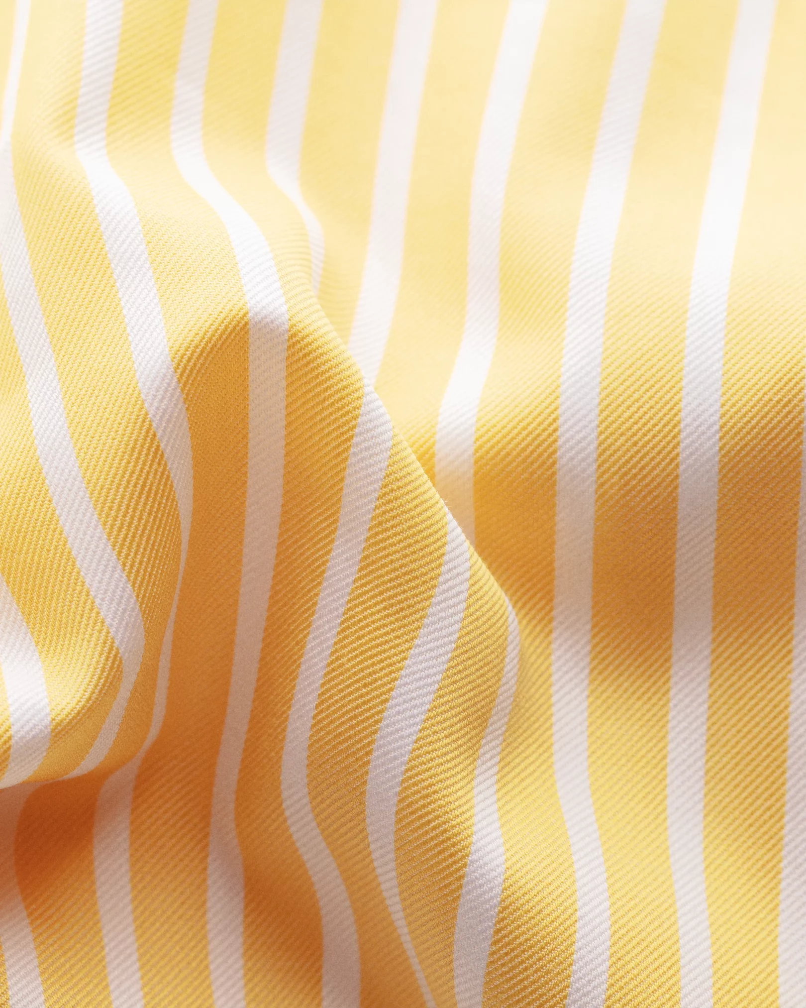 Eton - yellow bengal striped twill shirt