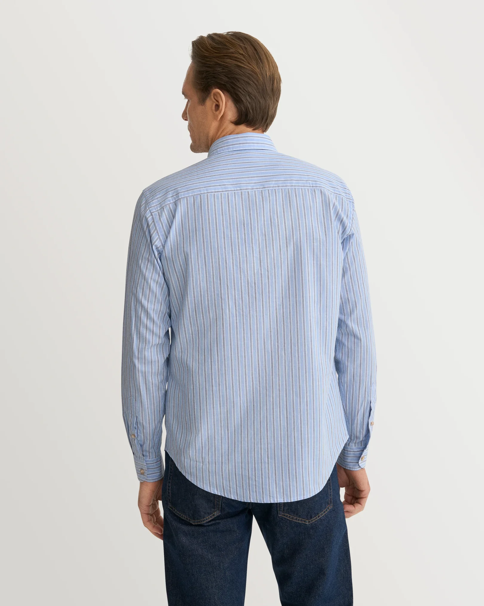 Eton - striped chambray shirt