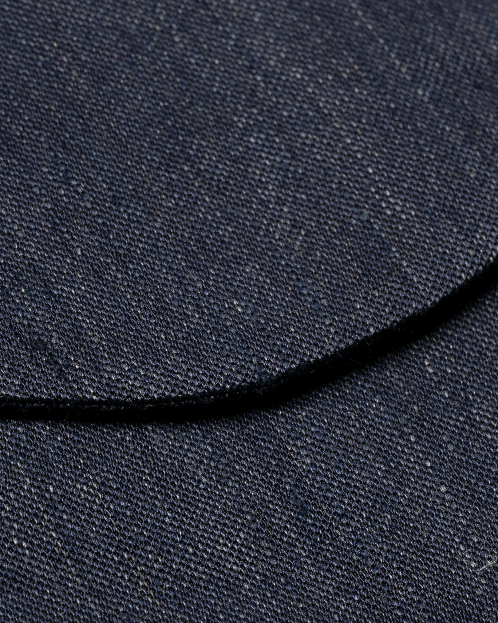 Eton - navy blue solid linen silk bow tie self tied
