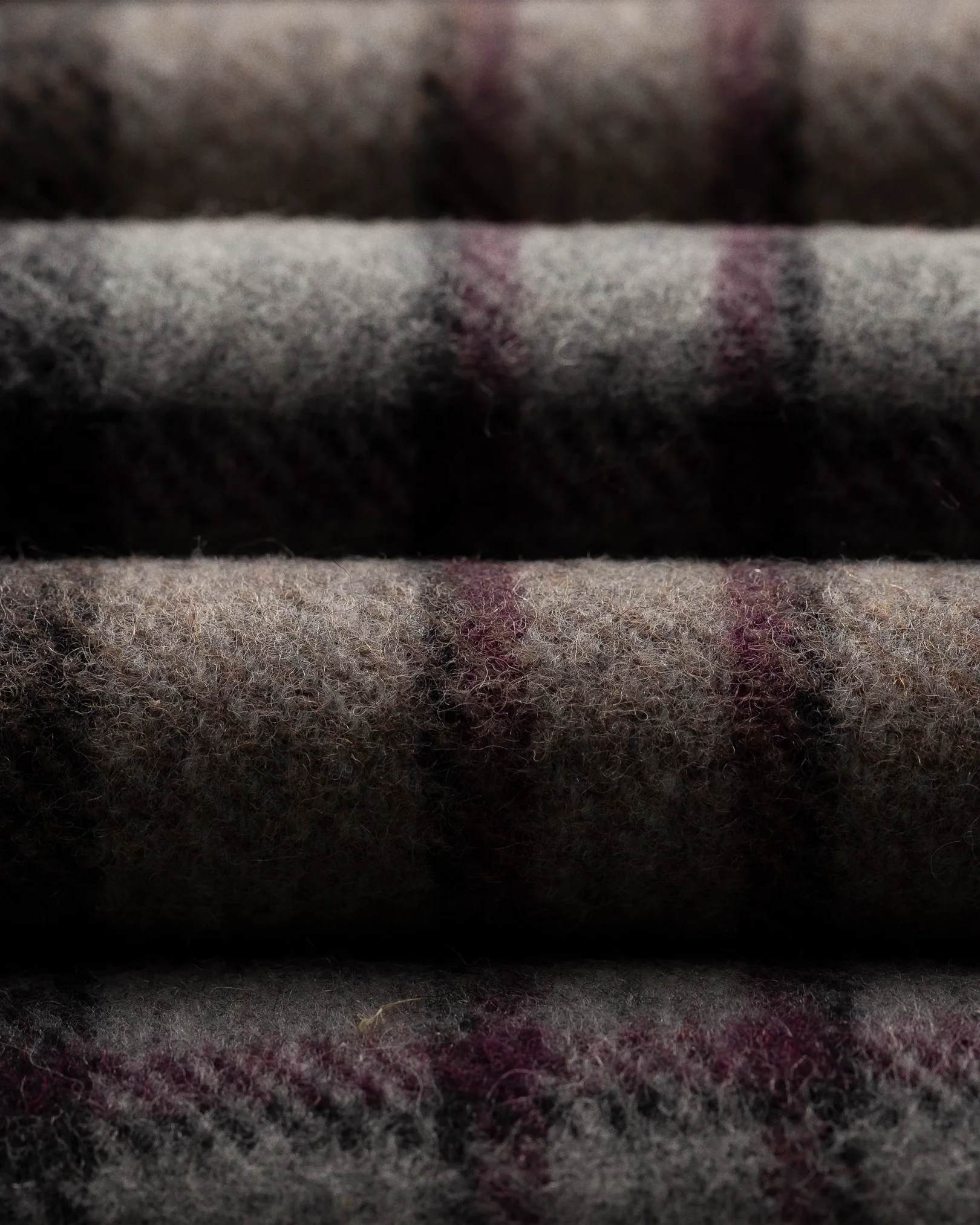 Eton - brown check wool scarf
