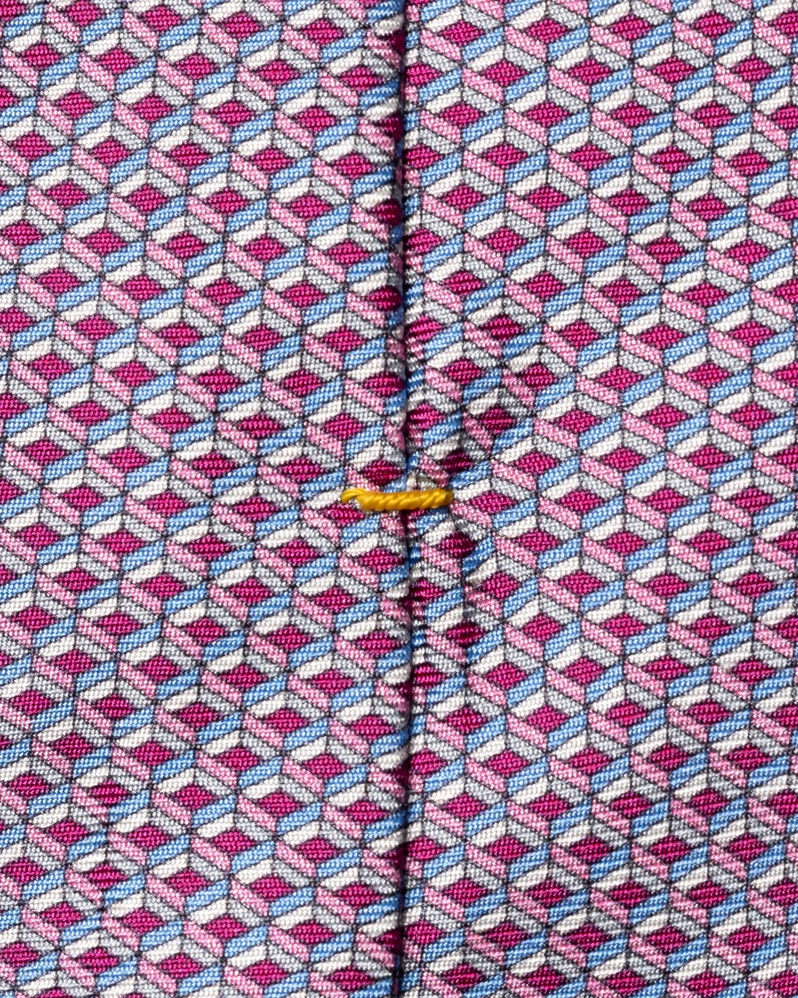 Eton - pink geometrical print silk tie