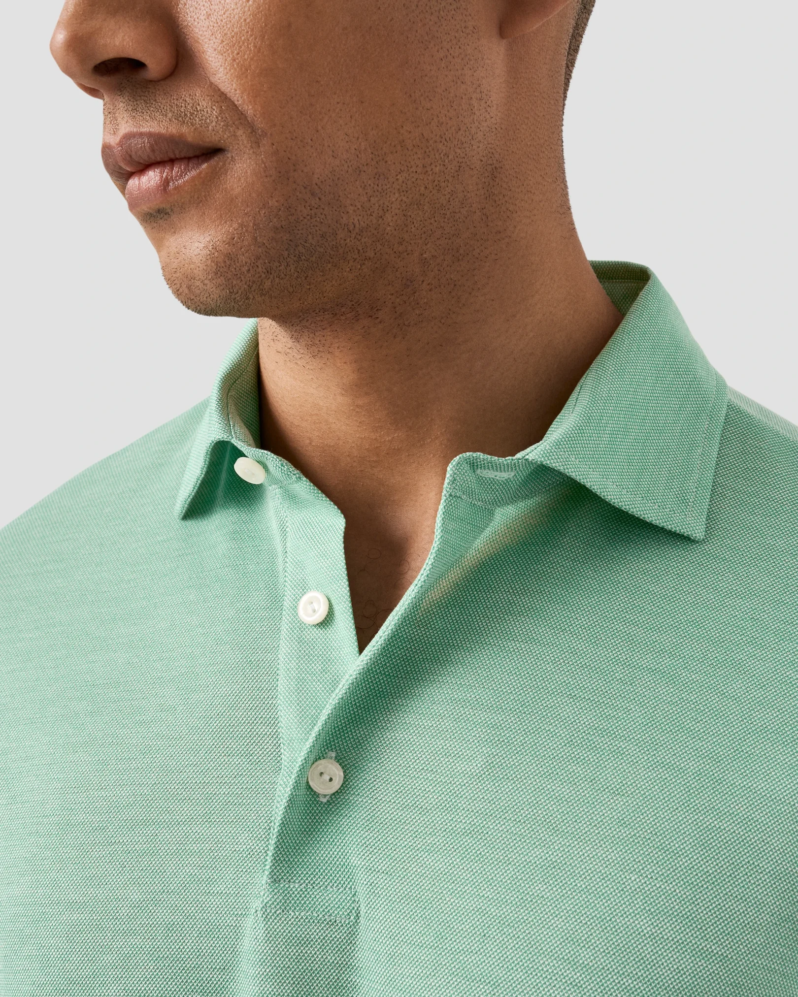 Eton - filo di scozia oxford polo shirt light green filo di scozia oxford polo shirt