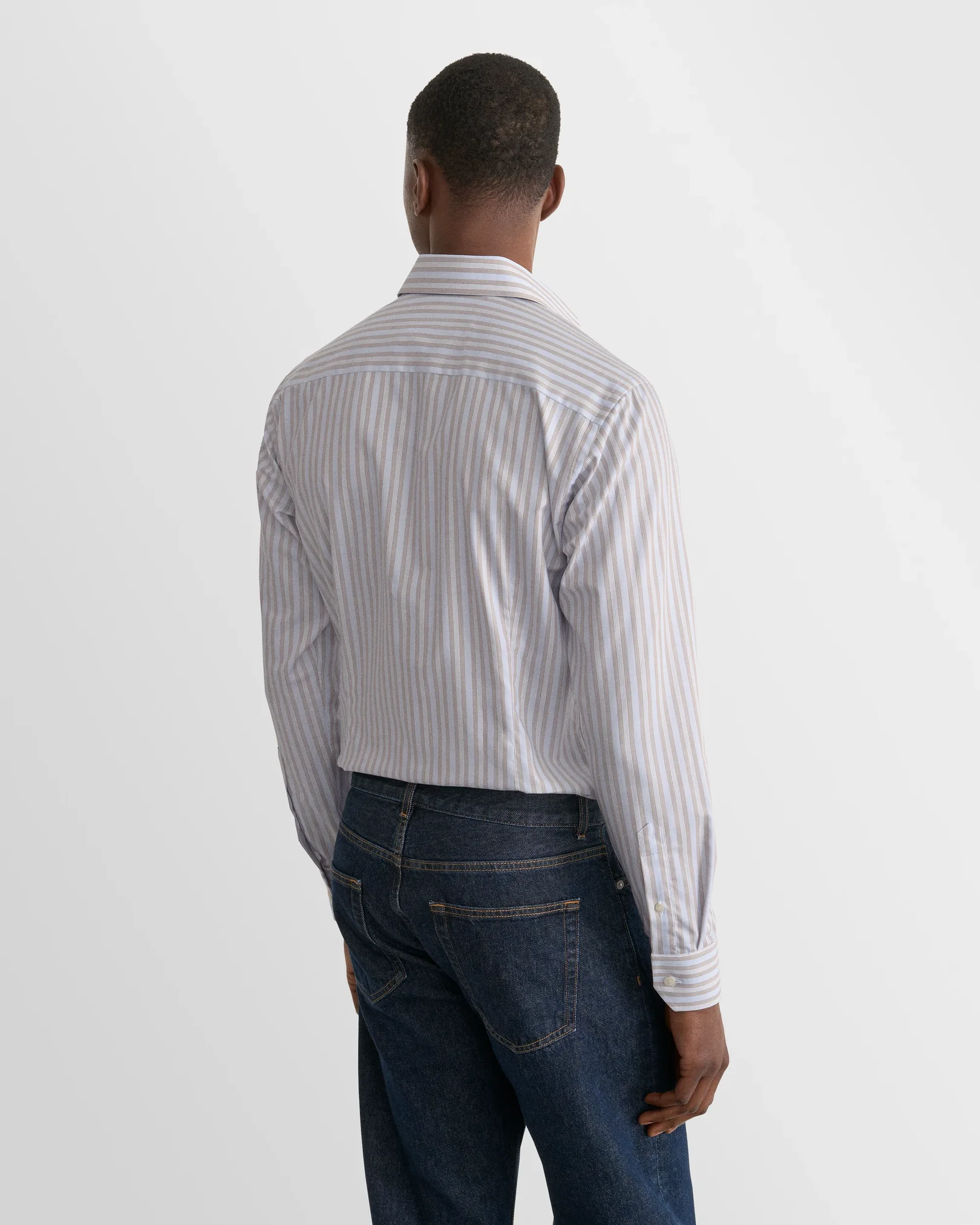 Eton - light blue striped cotton tencel tm lyocell shirt 268