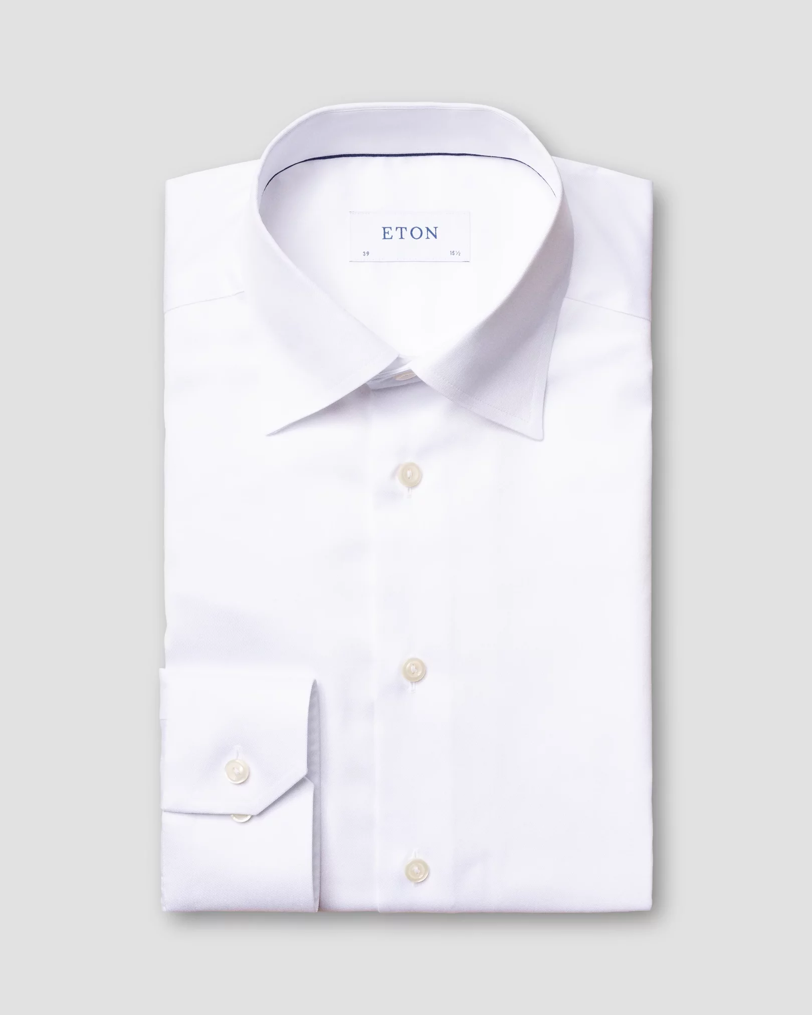 Chemise blanche en twill signature – col boutonné sous pattes