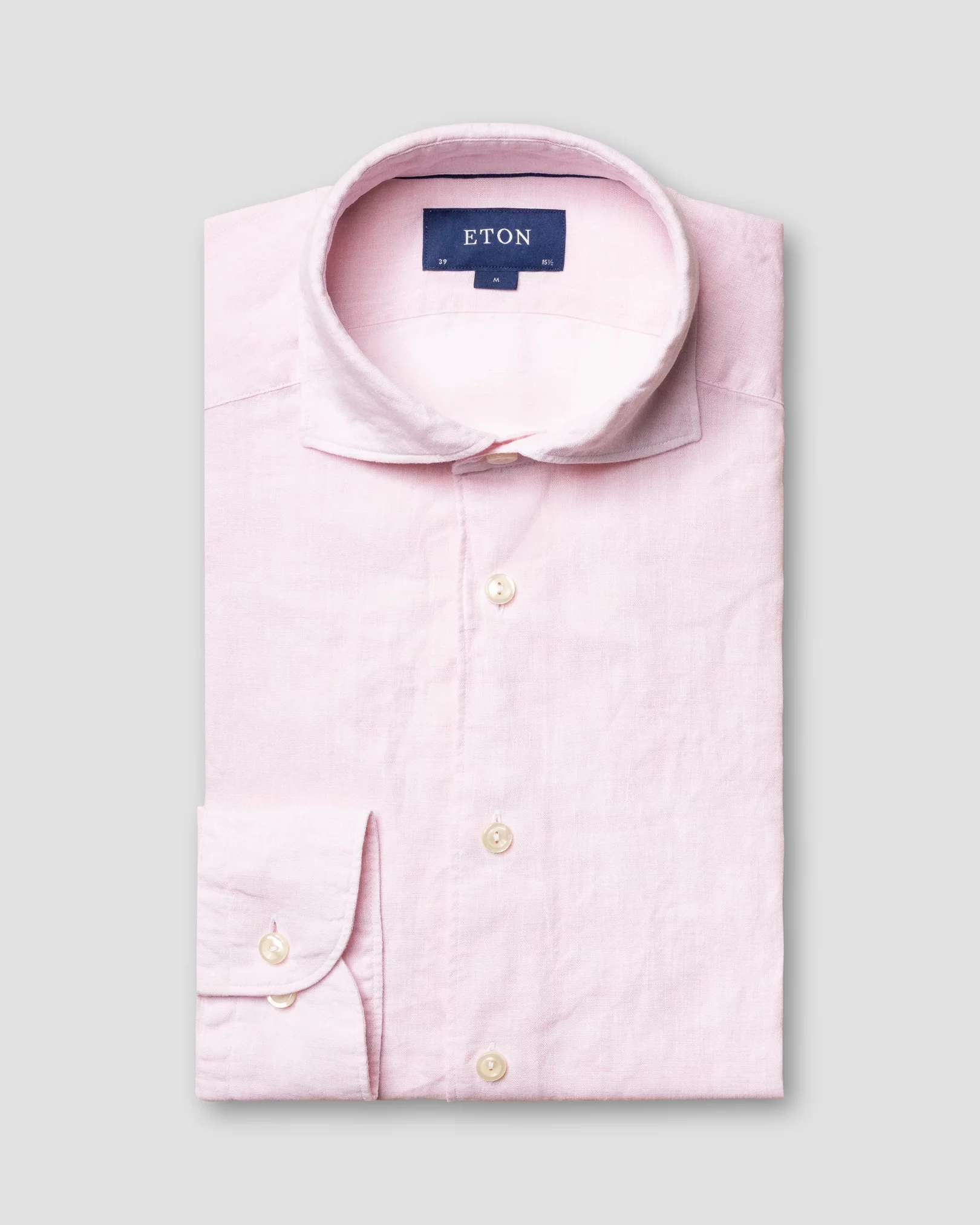 Eton - pink linen polo shirt