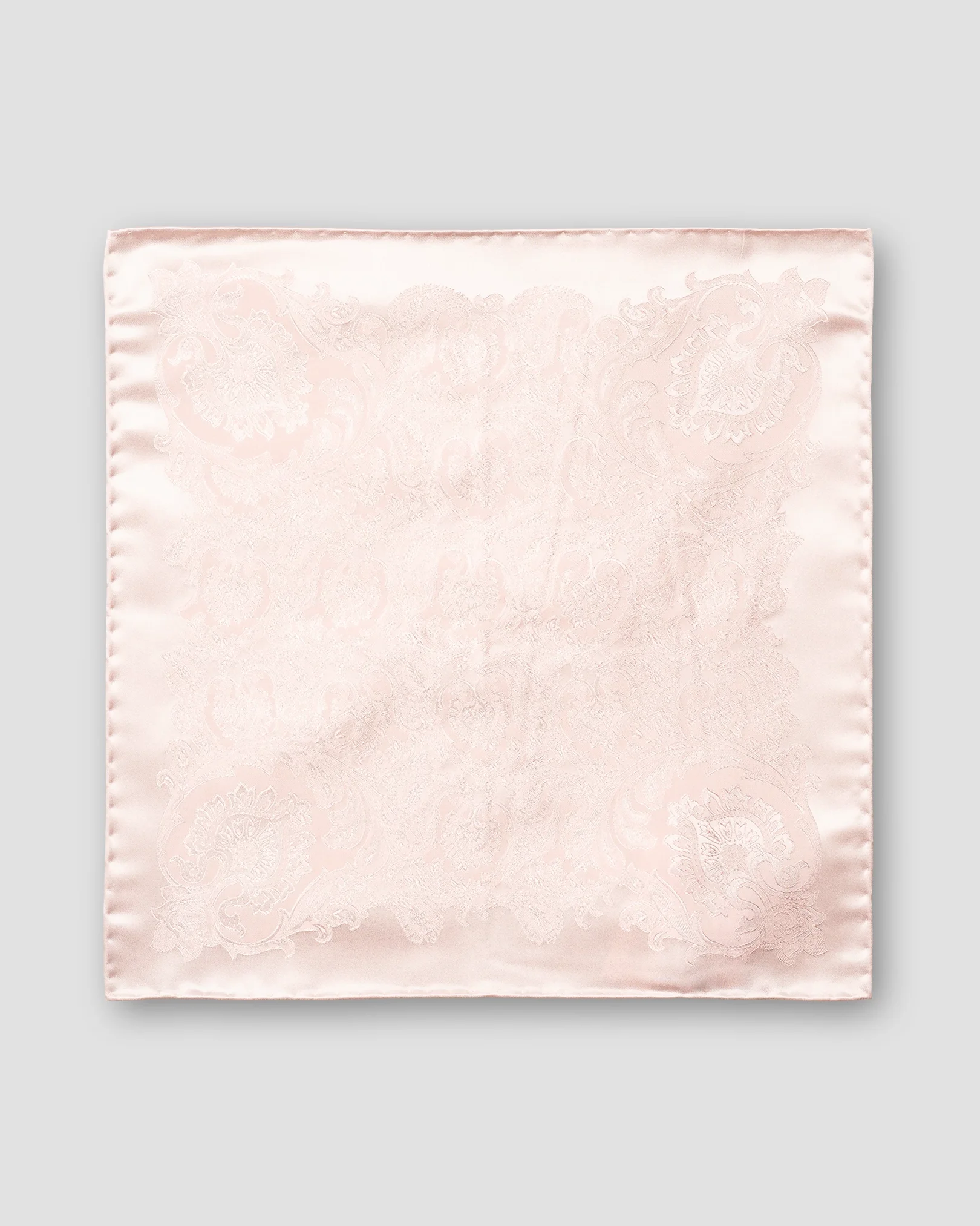 Pink Paisley Print Silk Jacquard Pocket Square