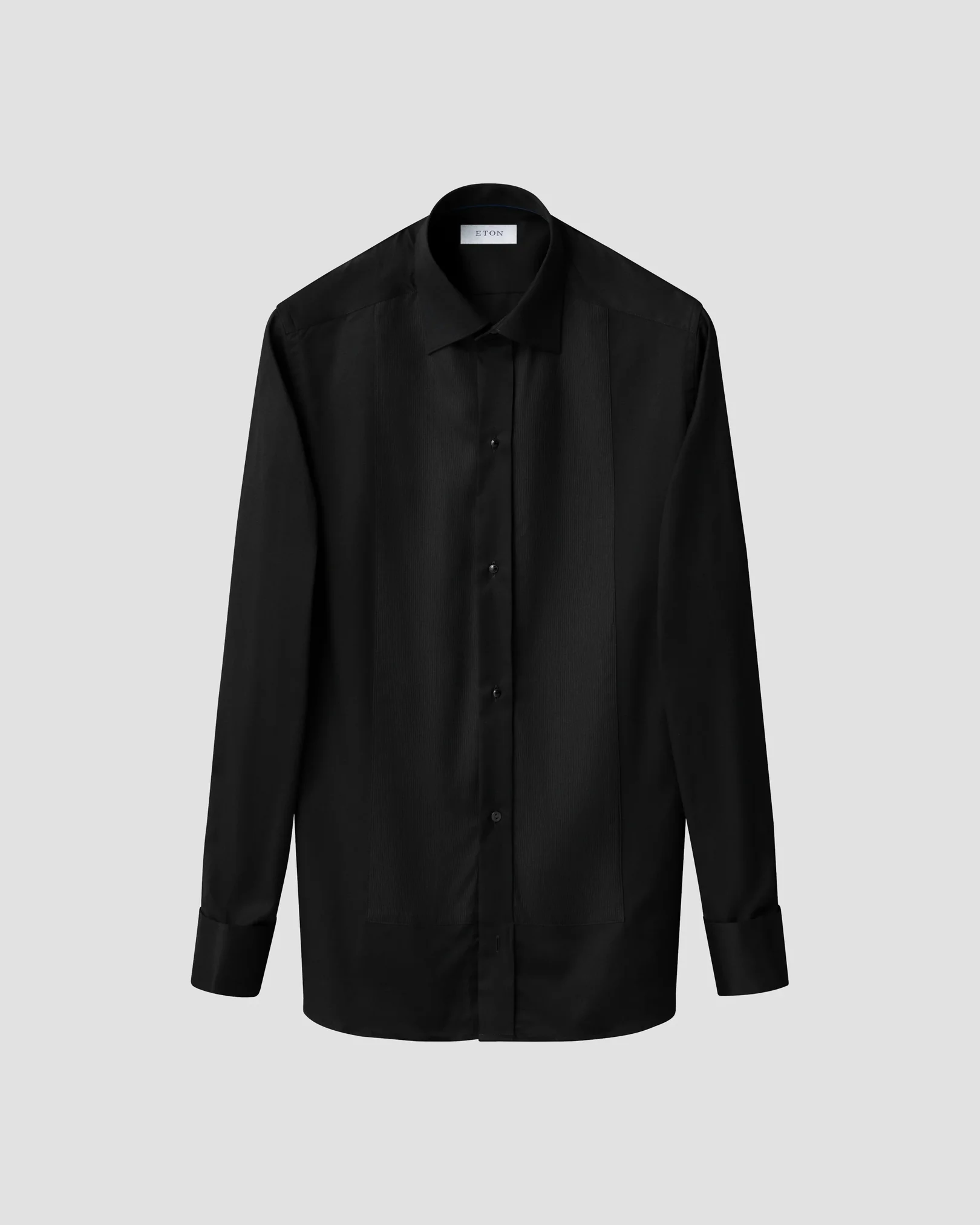 Eton - Chemise de Smoking en Piqué Noir