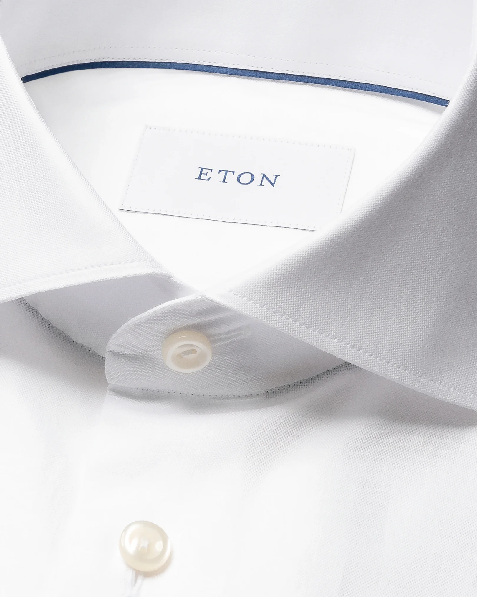 Eton - white solid signature oxford shirt wide spread 266