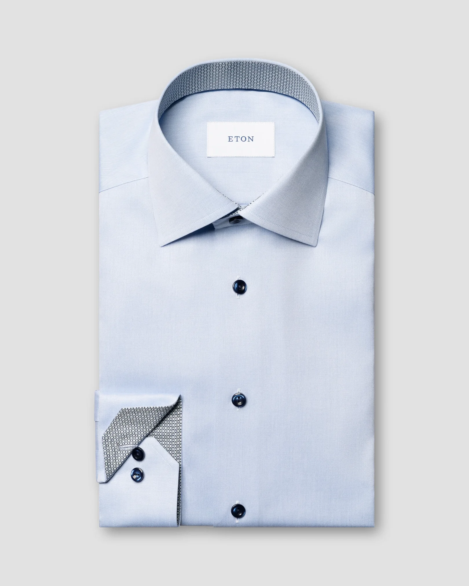 Eton - geometric effect signature twill shirt 261