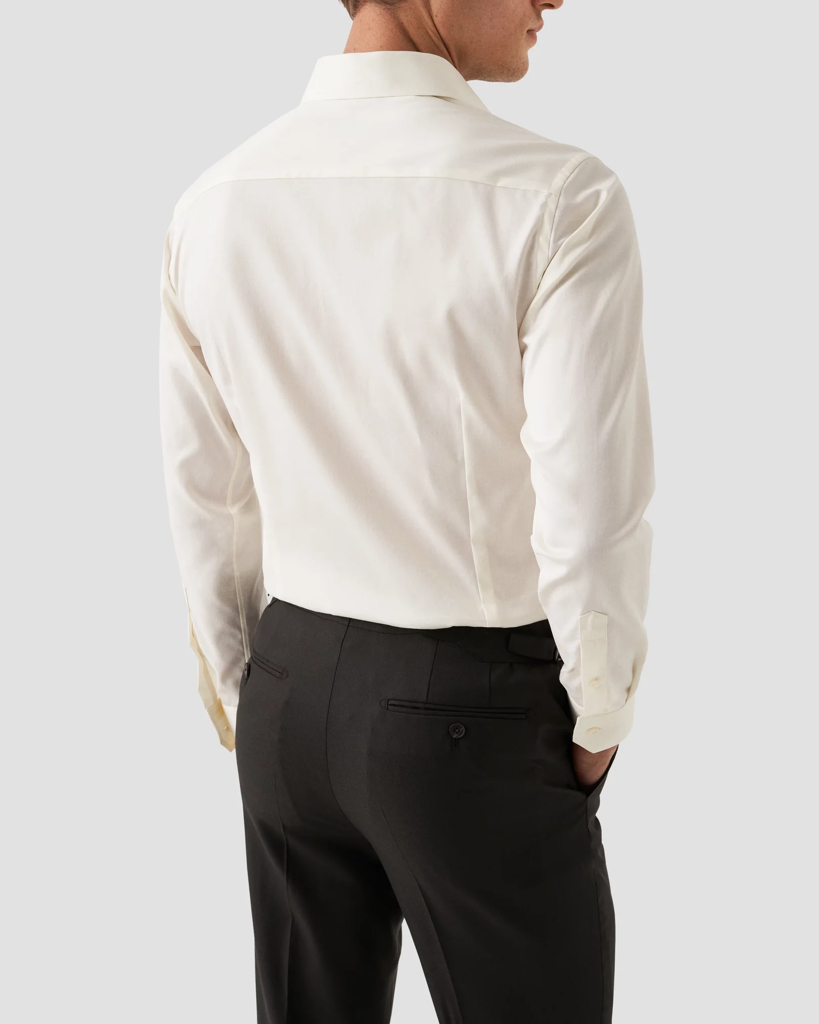 Eton - off white twill shirt