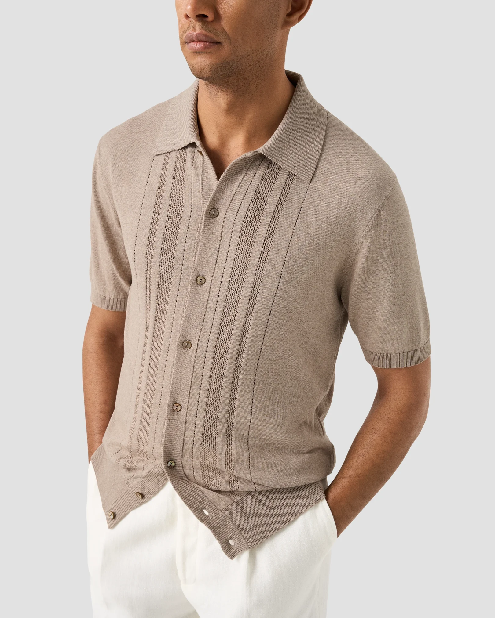 Eton - structure full button polo
