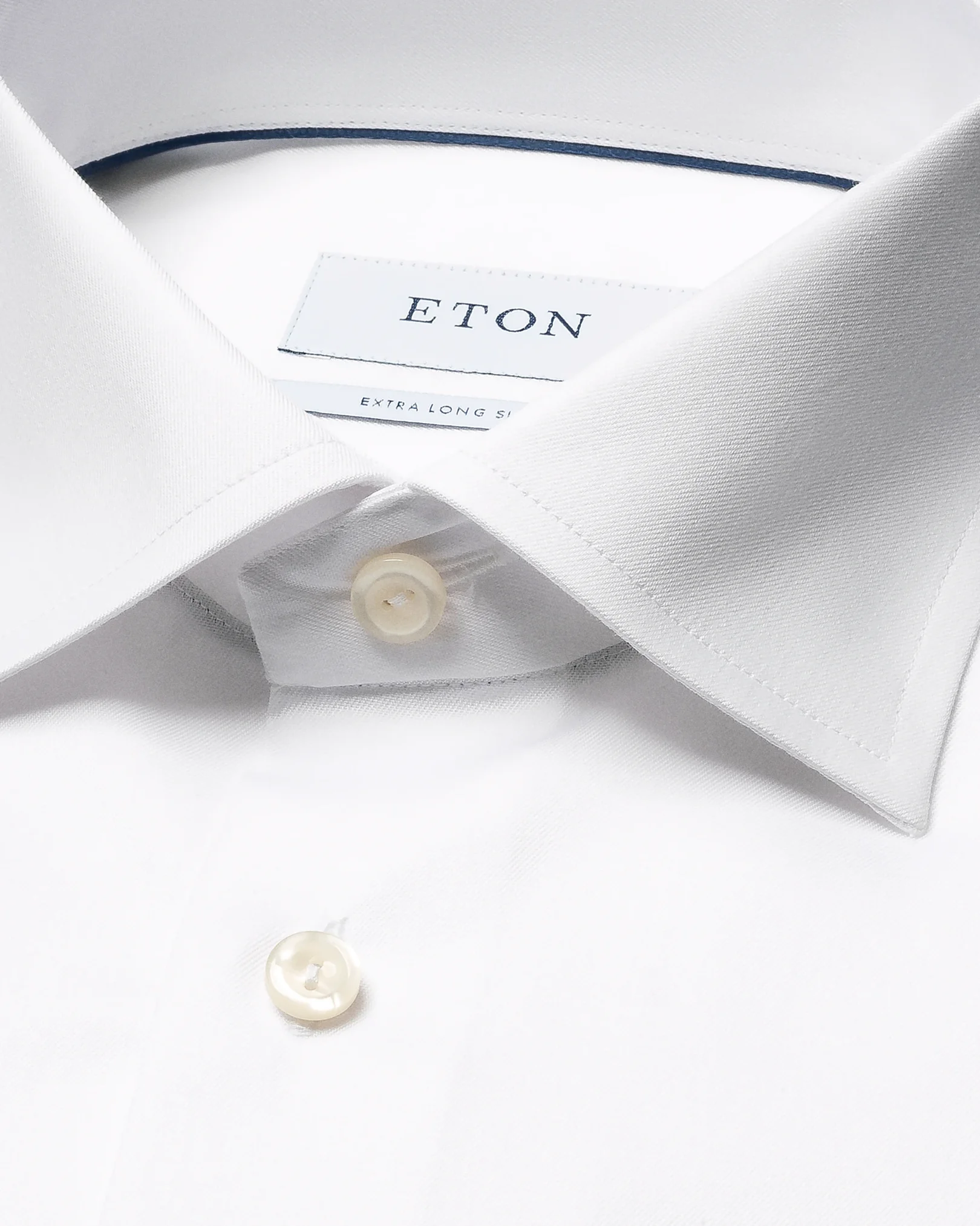 Eton - Weißes Signature-Twill-Hemd mit extralangen Ärmeln