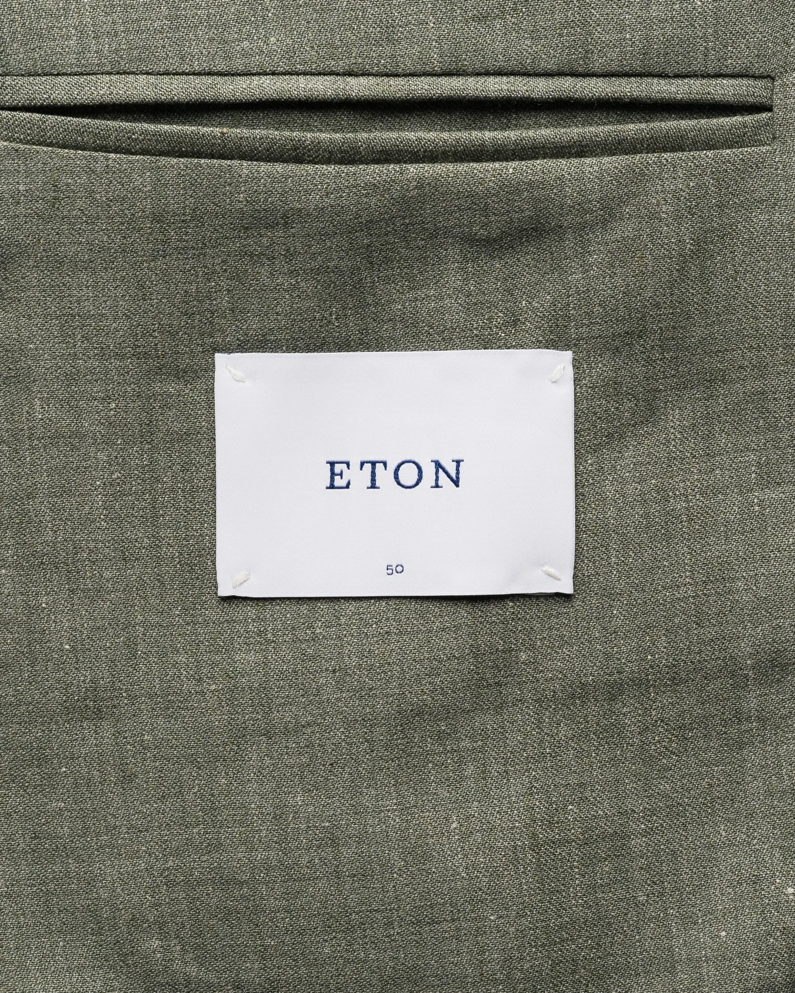 Eton - mid green linen wool soft jacket