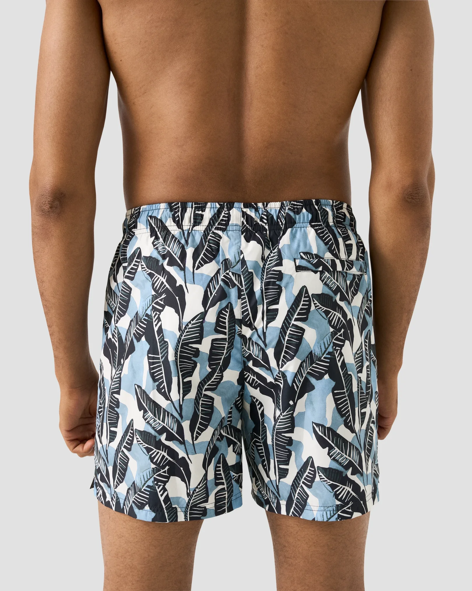 Eton - tropical leaf swim shorts