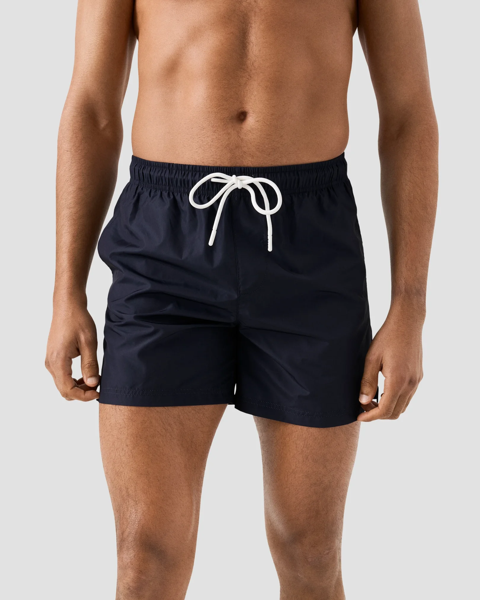 Eton - navy blue drawstring swim shorts