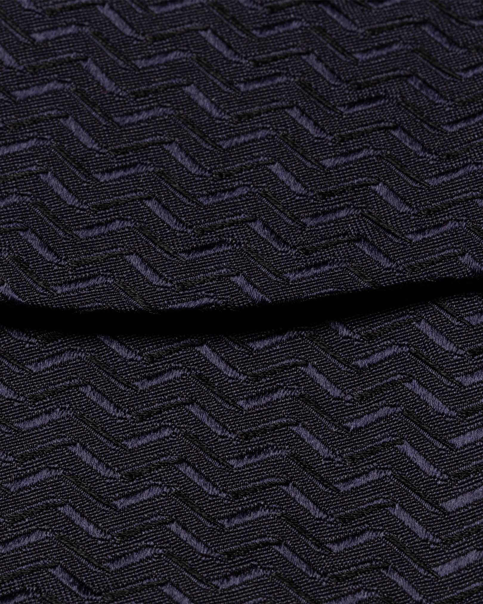 Eton - navy blue herringbone bow tie